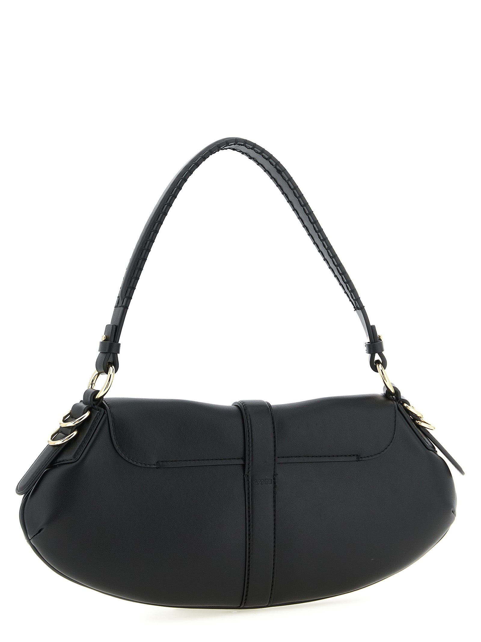 Ganni Black Leather Shoulder Bag