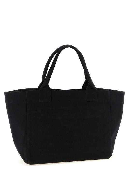 Ganni Black Recycled Cotton Tote Bag