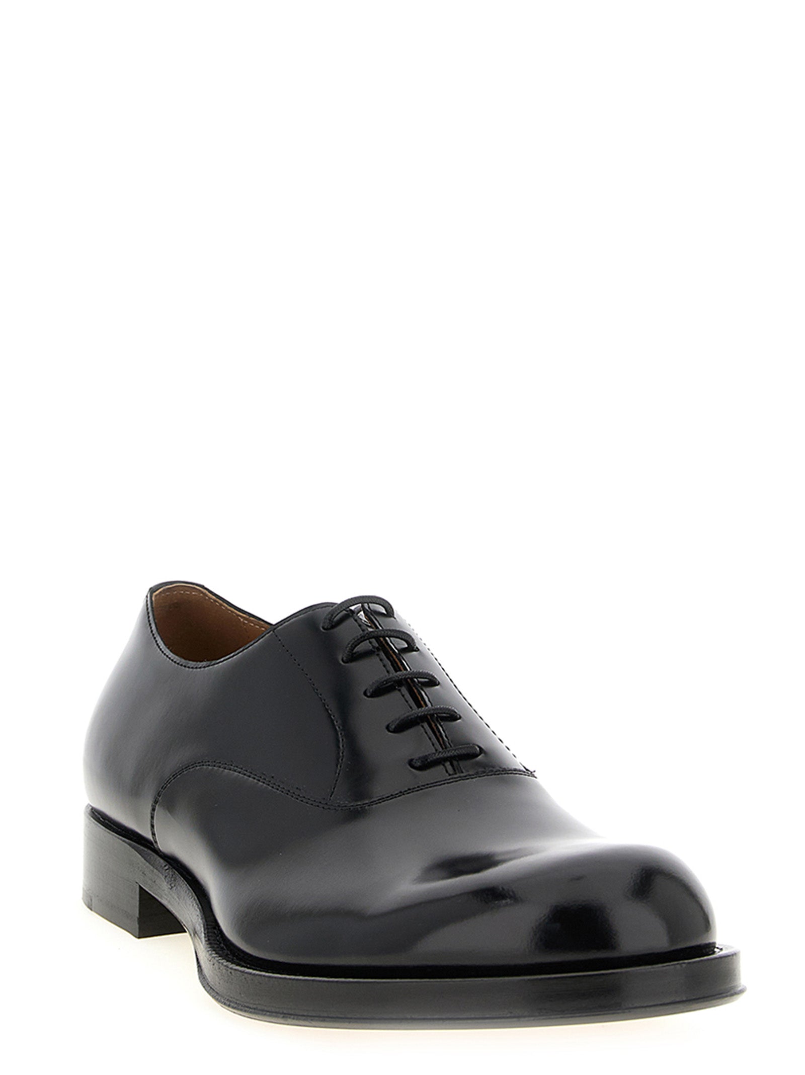 Dries Van Noten Black Calfskin Oxfords and Derbies