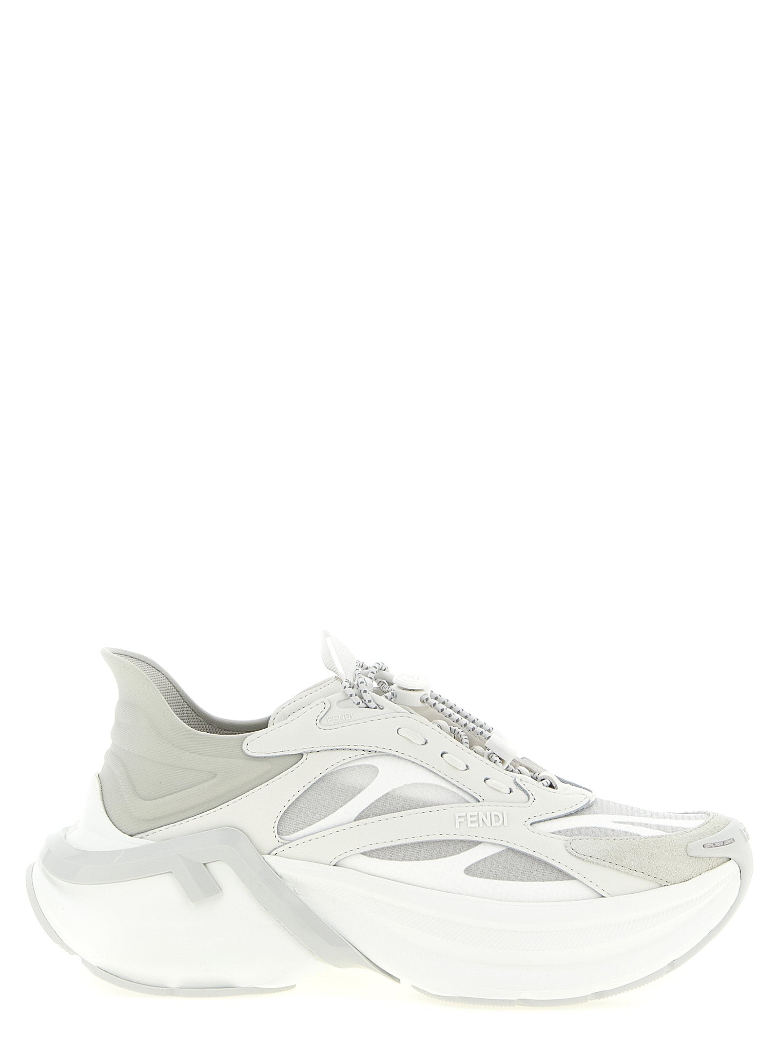 Fendi Grey Calfskin Athletic Sneakers