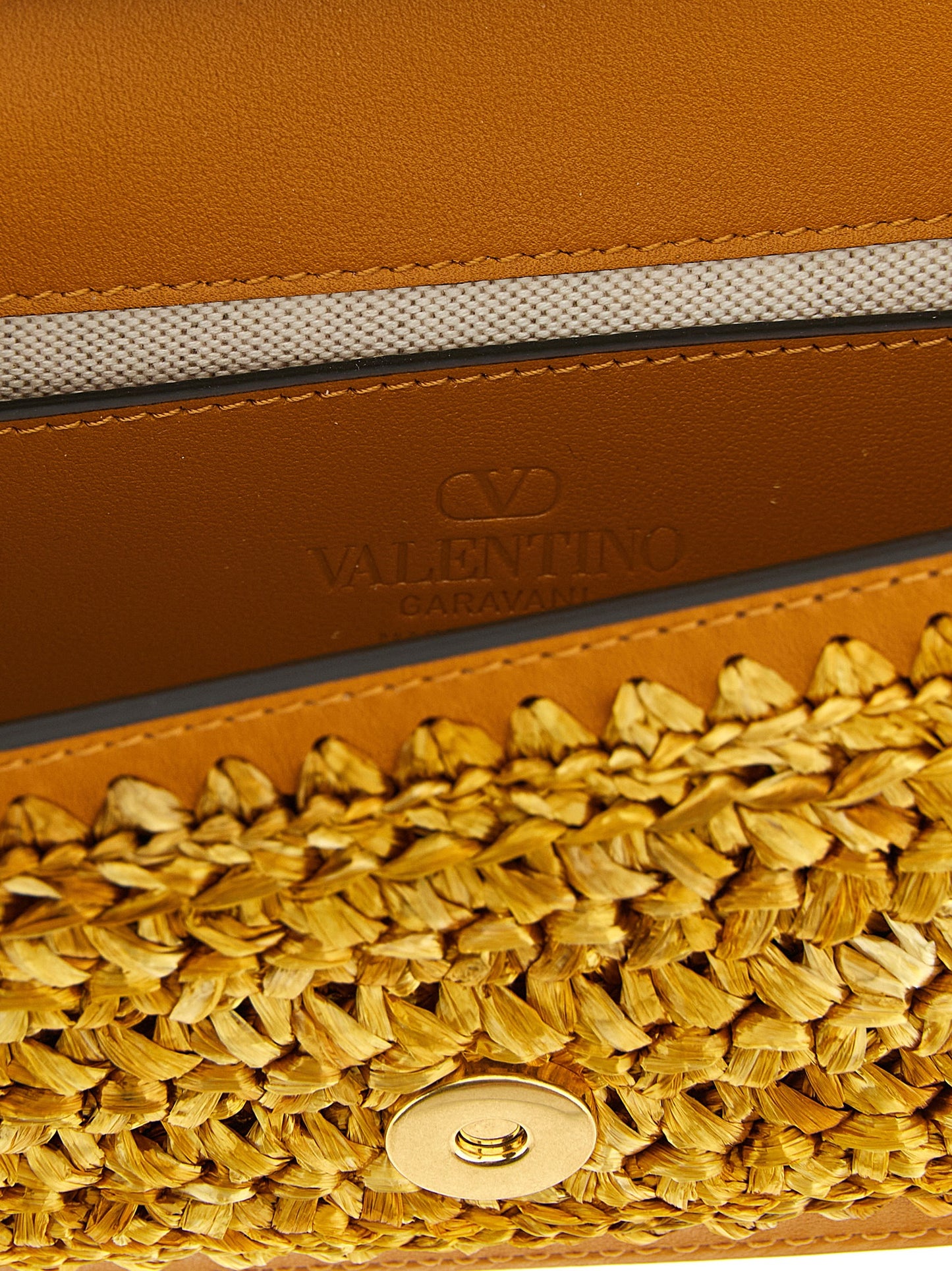 Valentino Garavani Gold Viscose Shoulder Bag