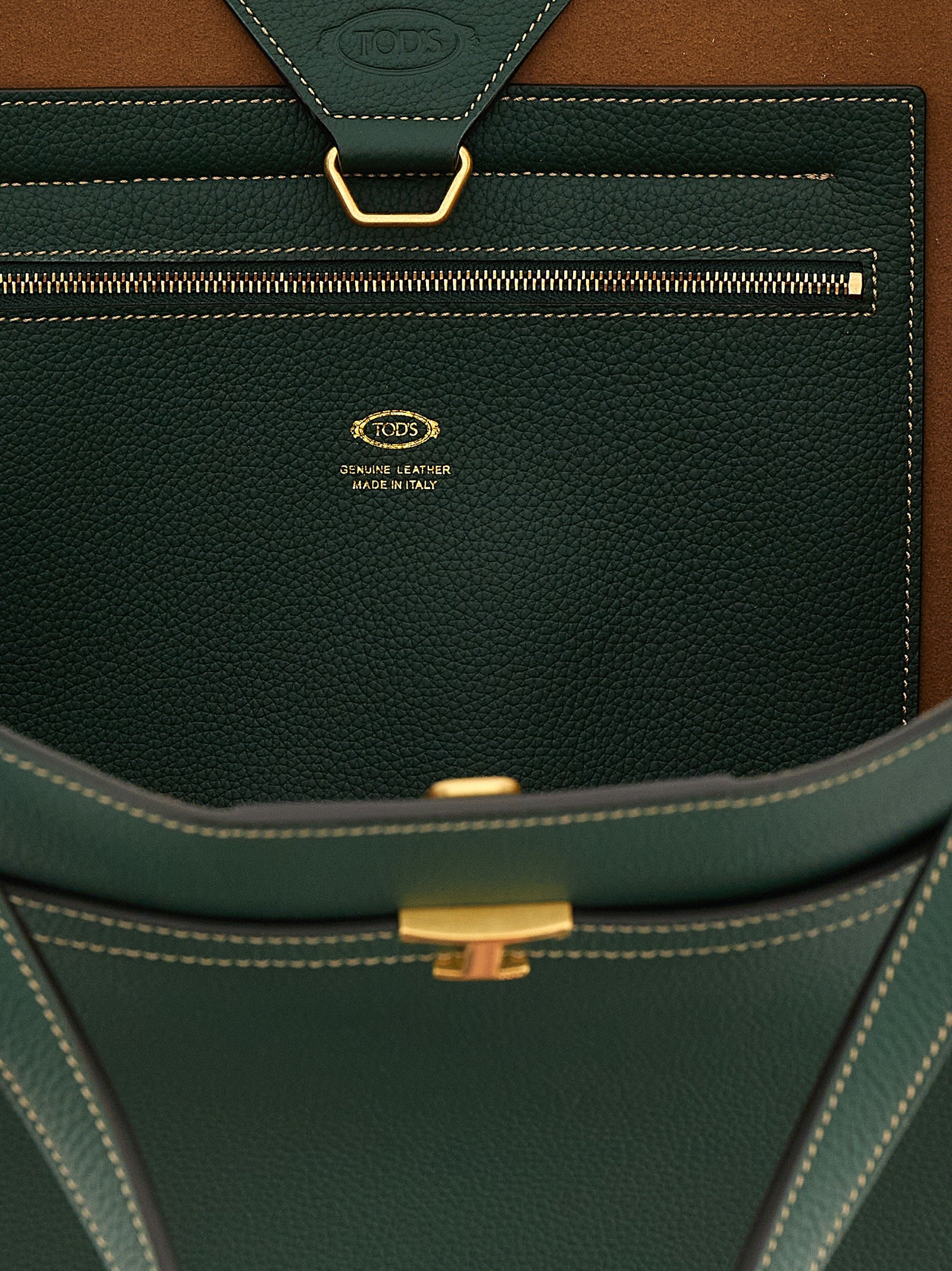 Tod's Tweekleurige Kalfsleren Handtas