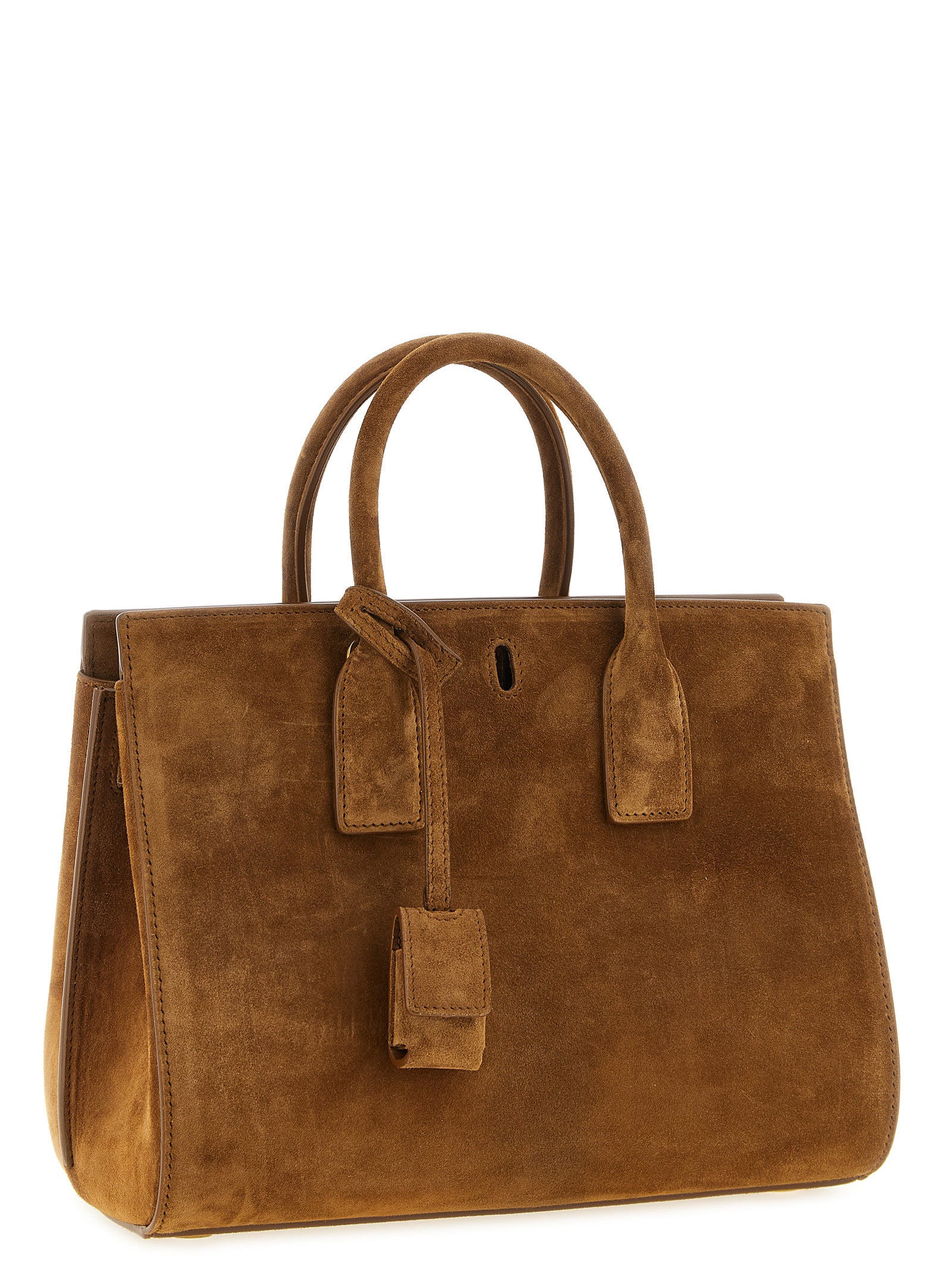 Saint Laurent handtas van bruin kalfsleer