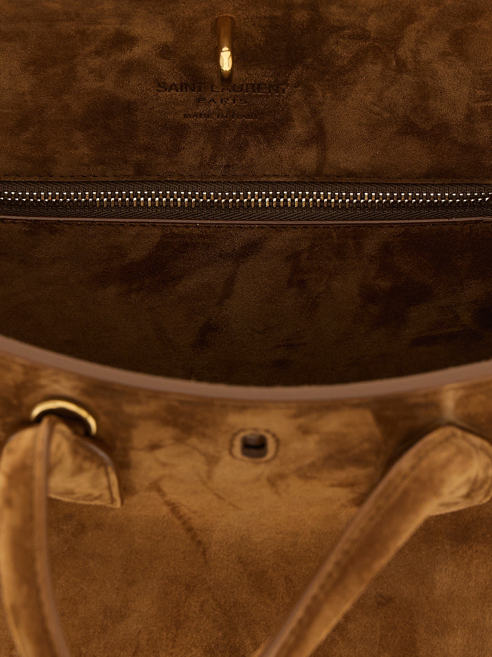 Saint Laurent handtas van bruin kalfsleer