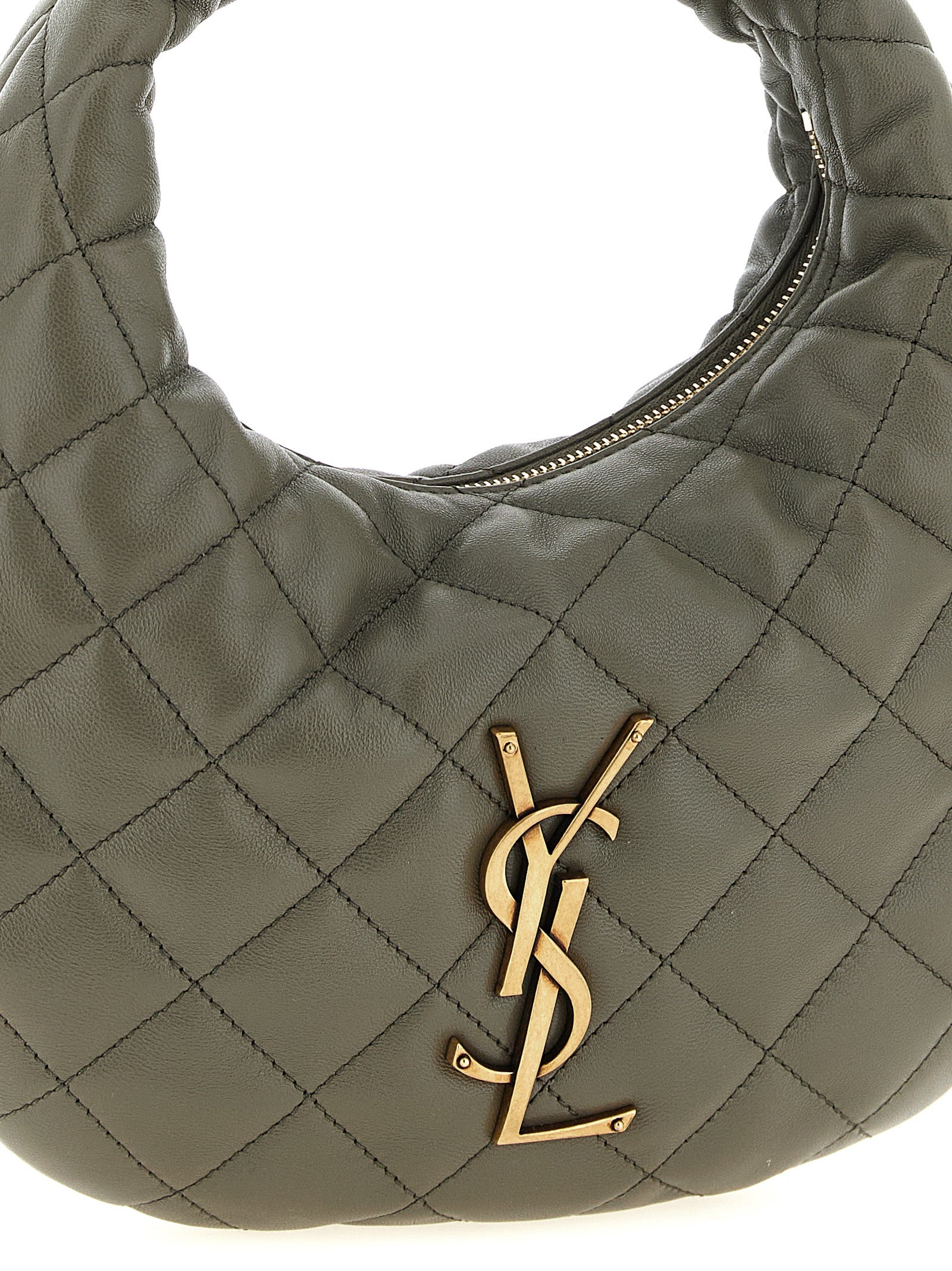 Saint Laurent Grijze Lamswinkel Handtas