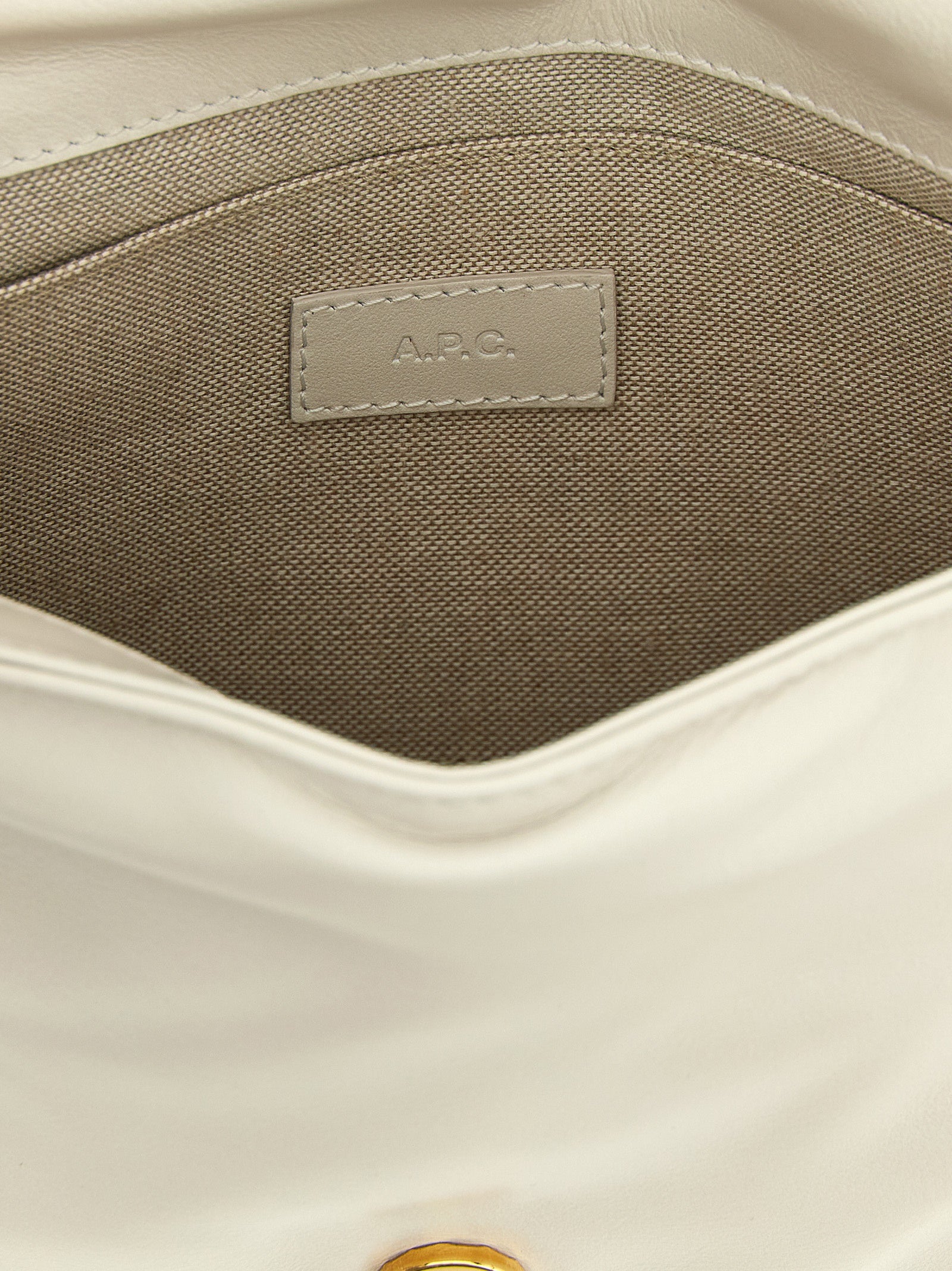 A.P.C. White Cowhide Crossbody Bag