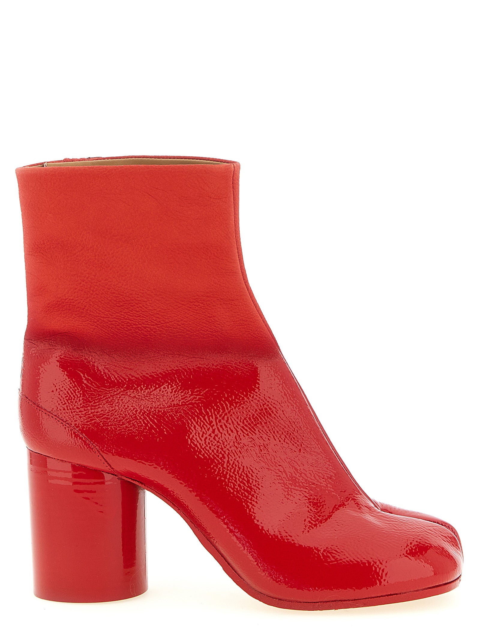 Maison Margiela Red Bovine Leather Ankle Boots