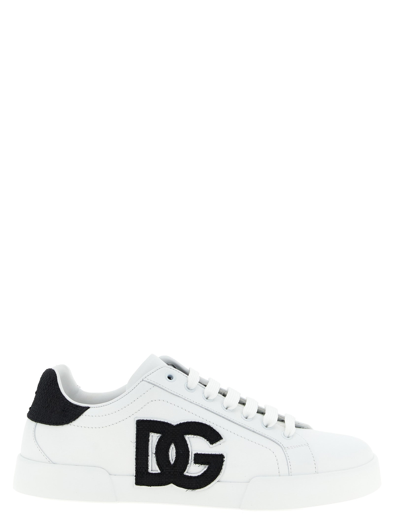 Dolce & Gabbana Bicolor Kalfsleren Lage Sneakers