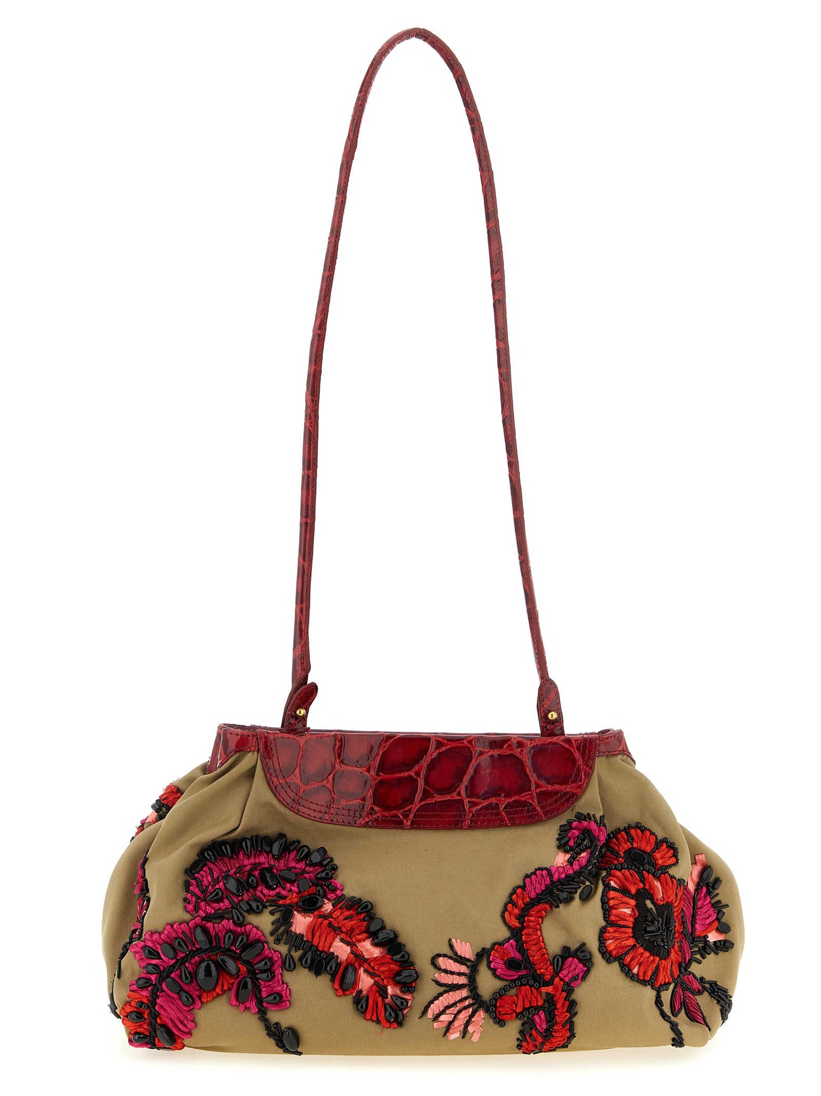 Dries Van Noten Veelkleurige Katoenen Clutch Tas