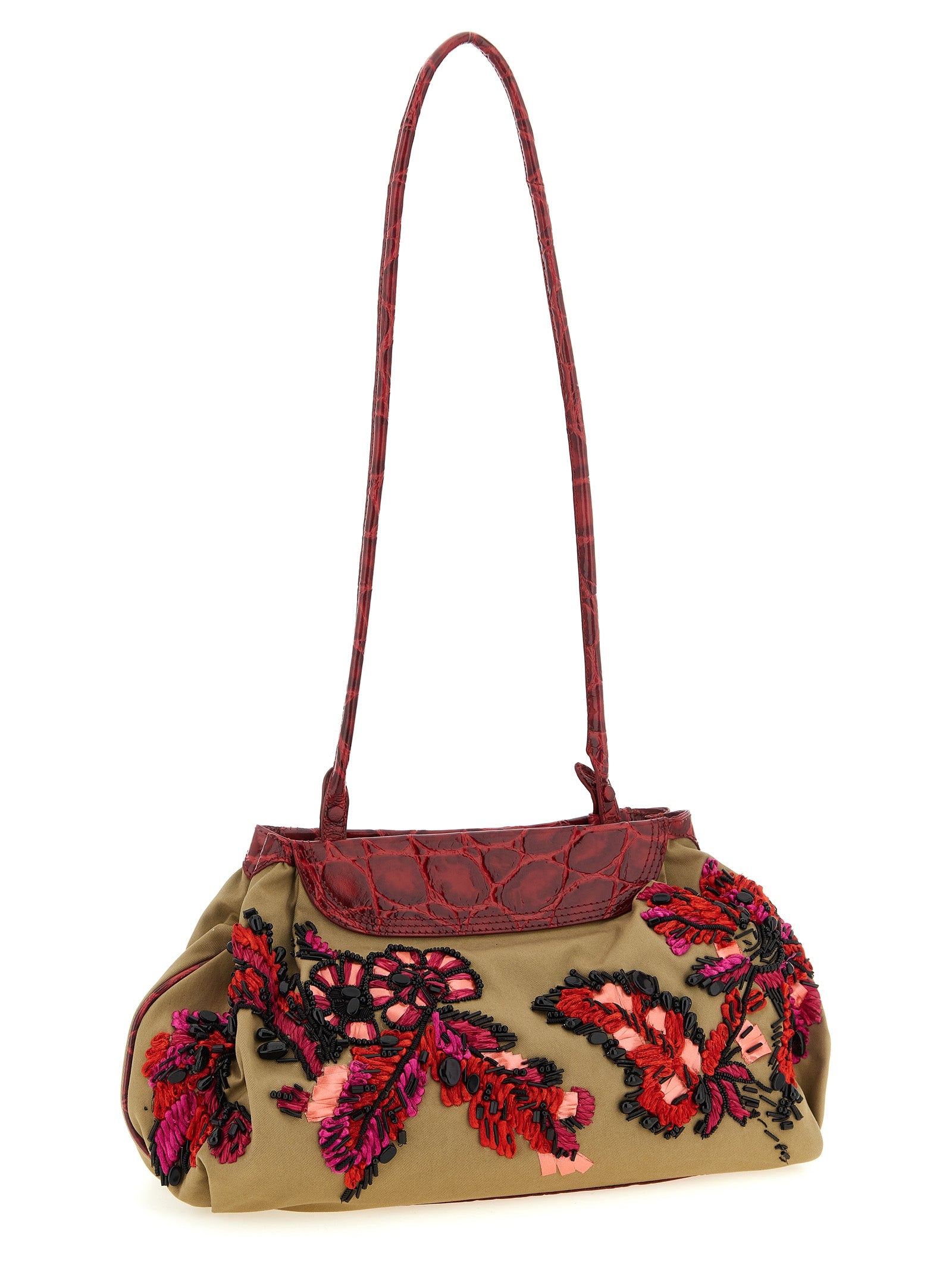 Dries Van Noten Veelkleurige Katoenen Clutch Tas