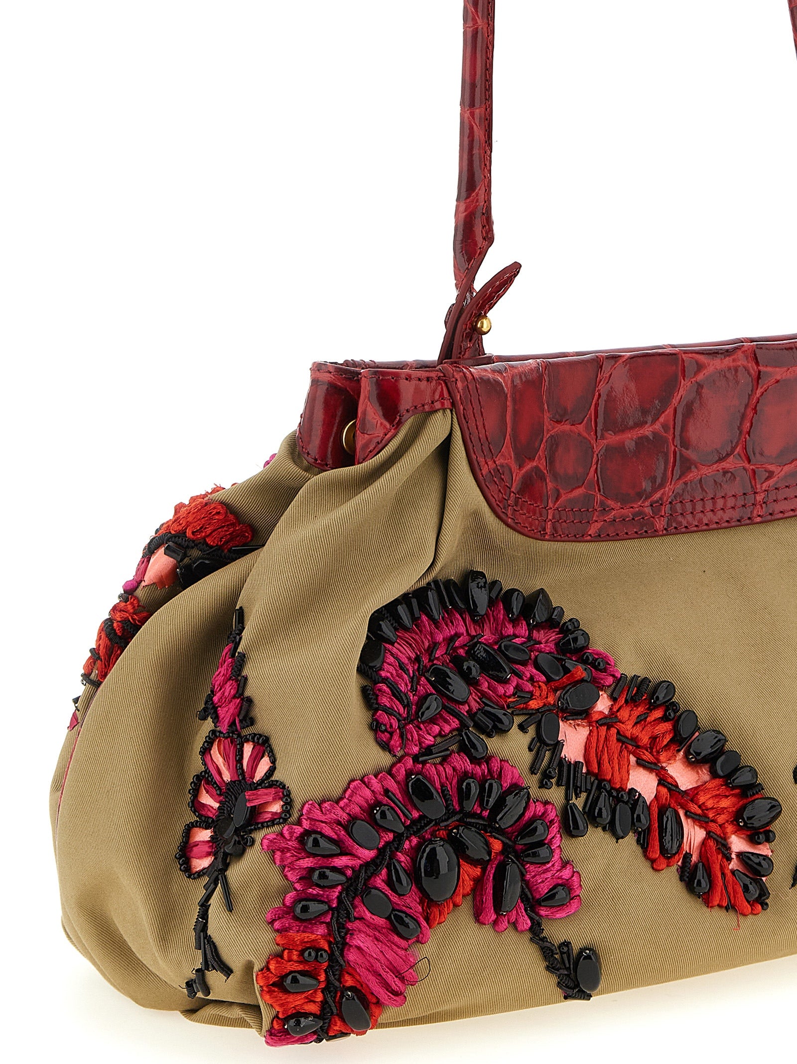 Dries Van Noten Veelkleurige Katoenen Clutch Tas