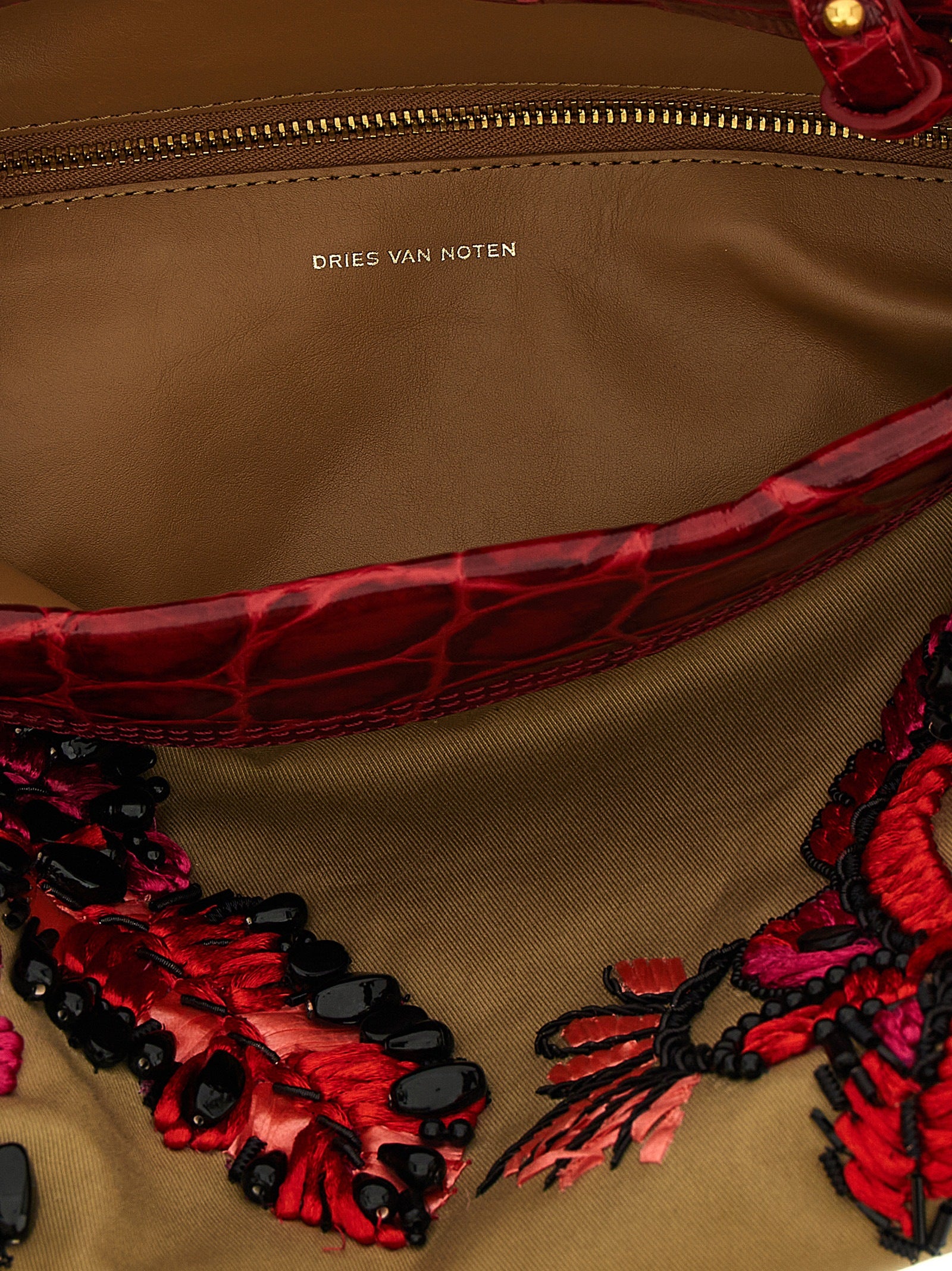 Dries Van Noten Veelkleurige Katoenen Clutch Tas