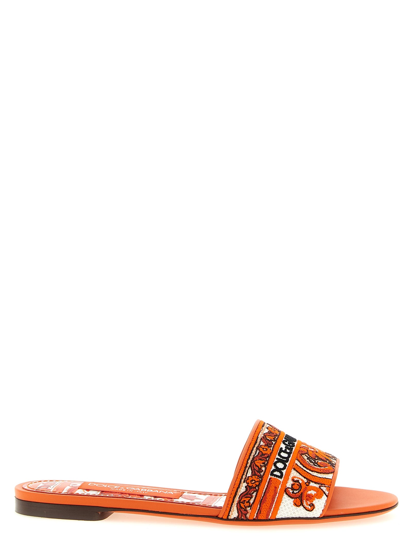 Dolce & Gabbana Oranje Katoenen Slippers