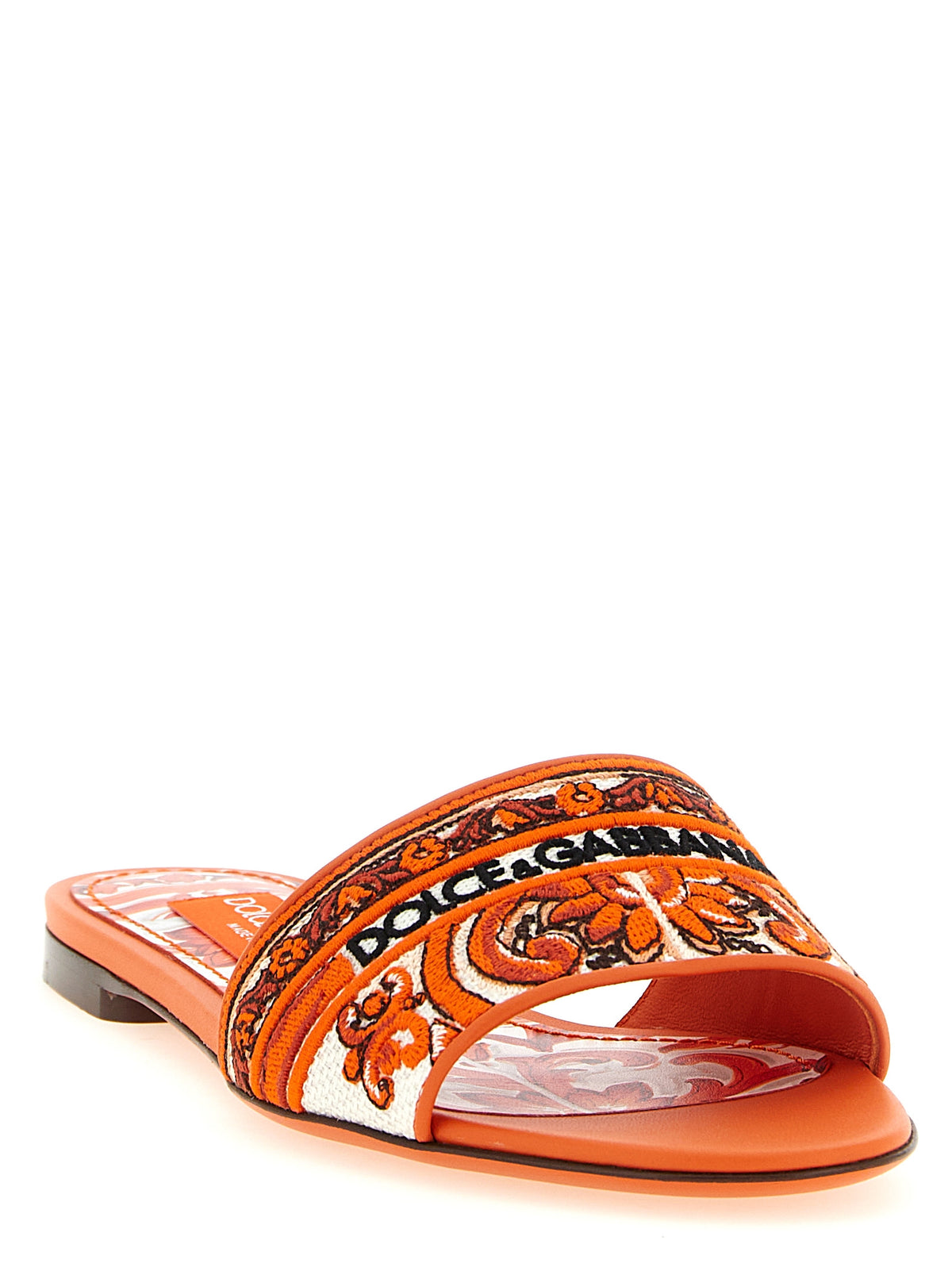 Dolce & Gabbana Oranje Katoenen Slippers
