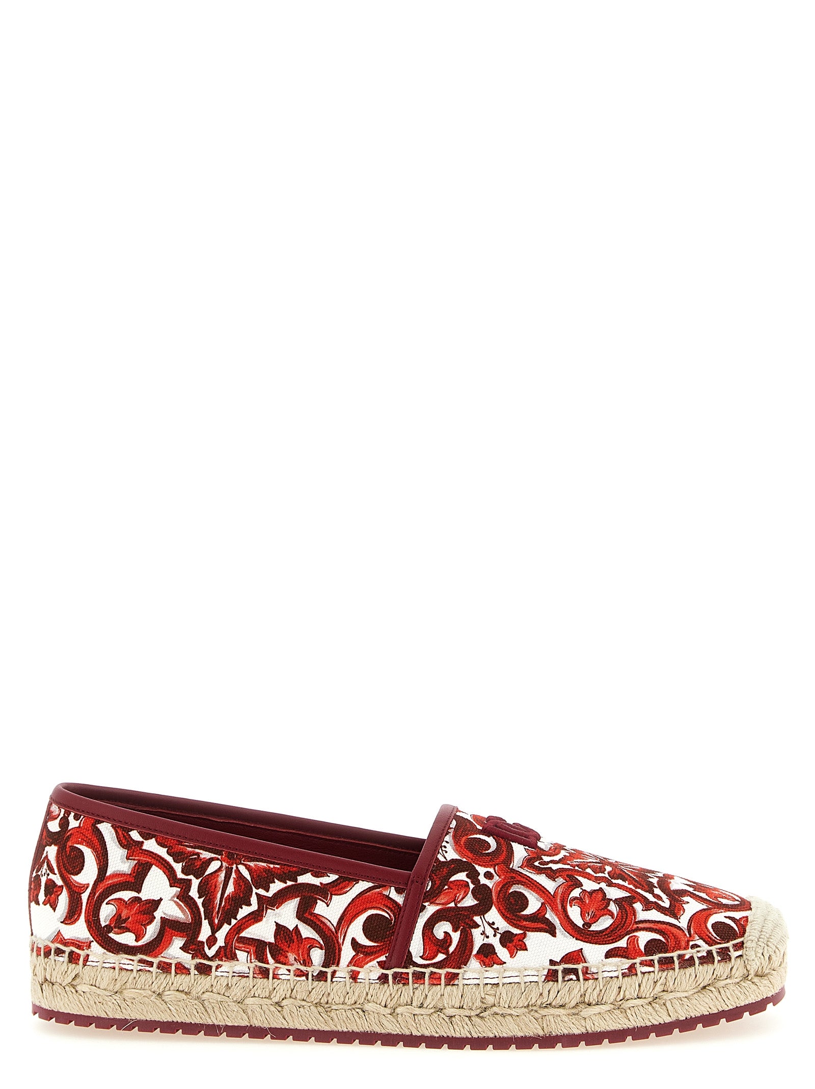 Dolce & Gabbana Red Cotton Espadrilles