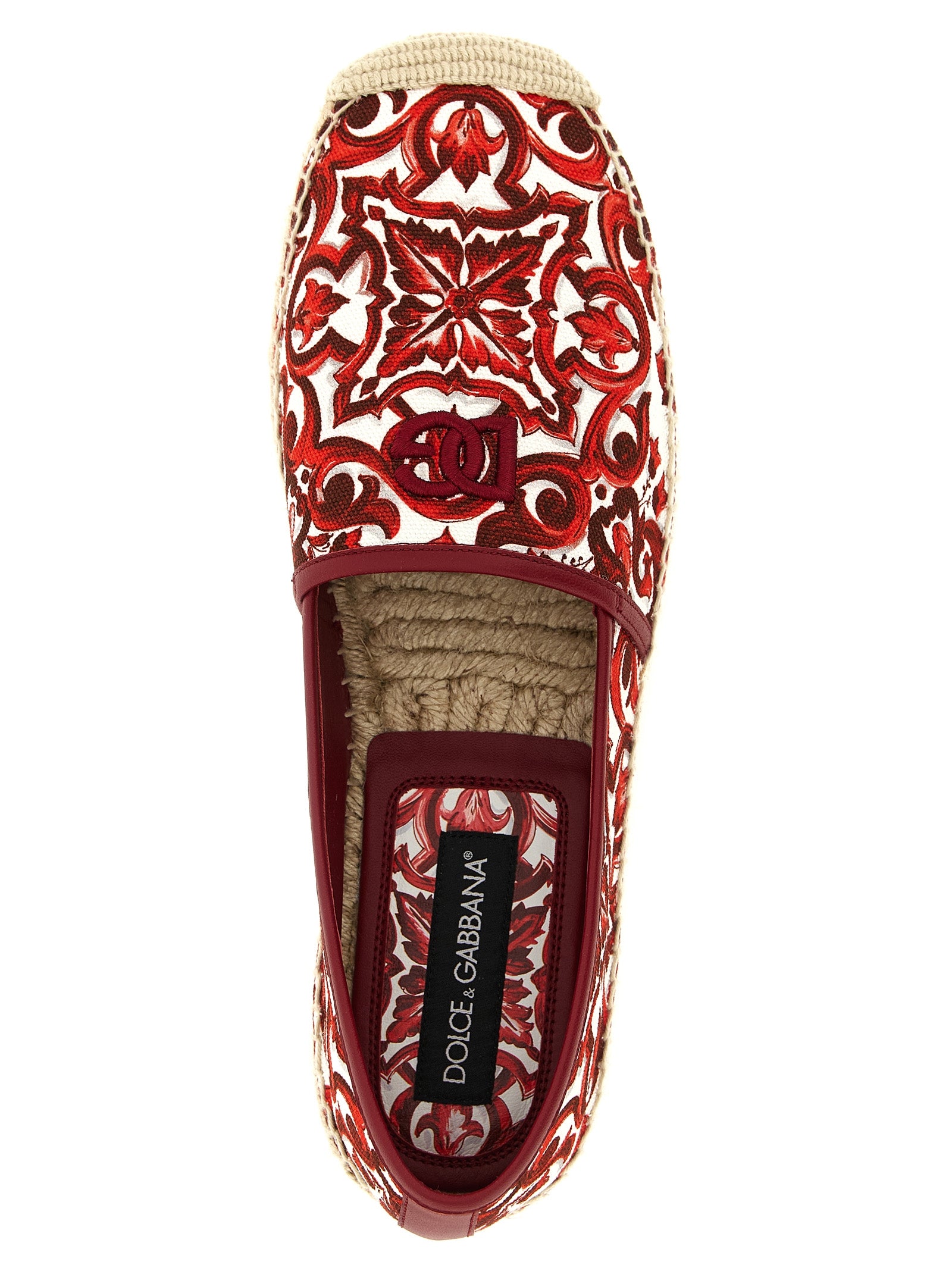 Dolce & Gabbana Red Cotton Espadrilles
