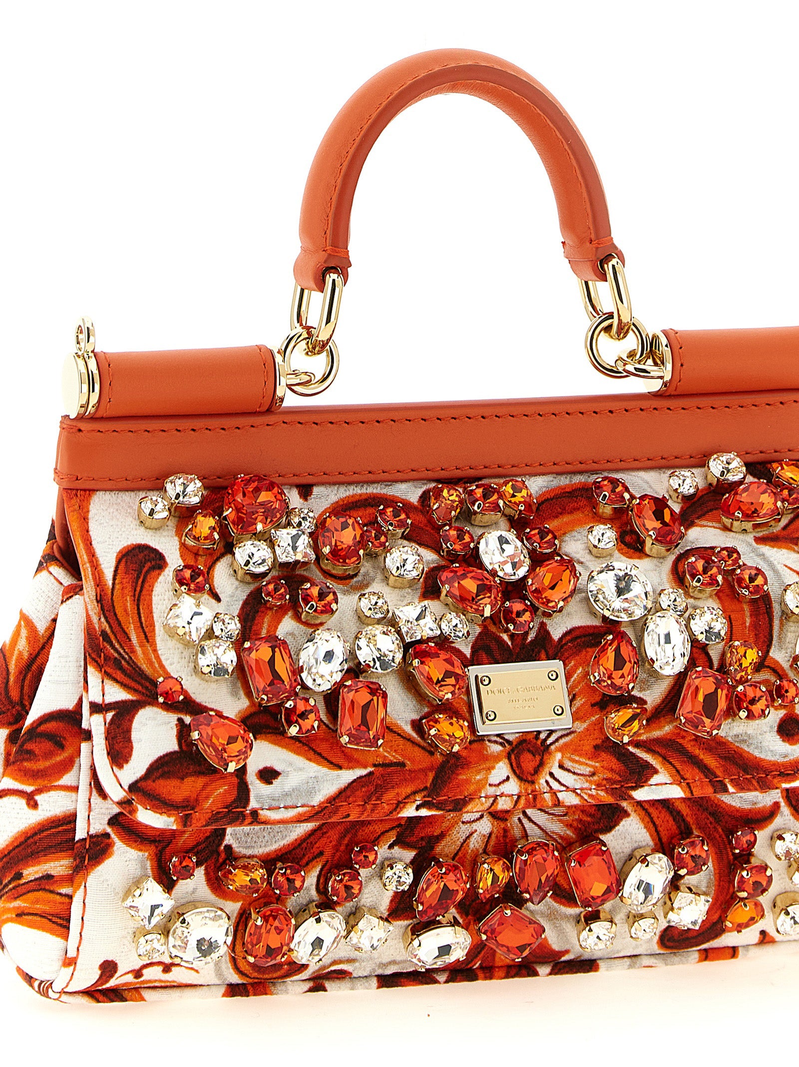 Dolce & Gabbana Oranje Katoenen Handtas