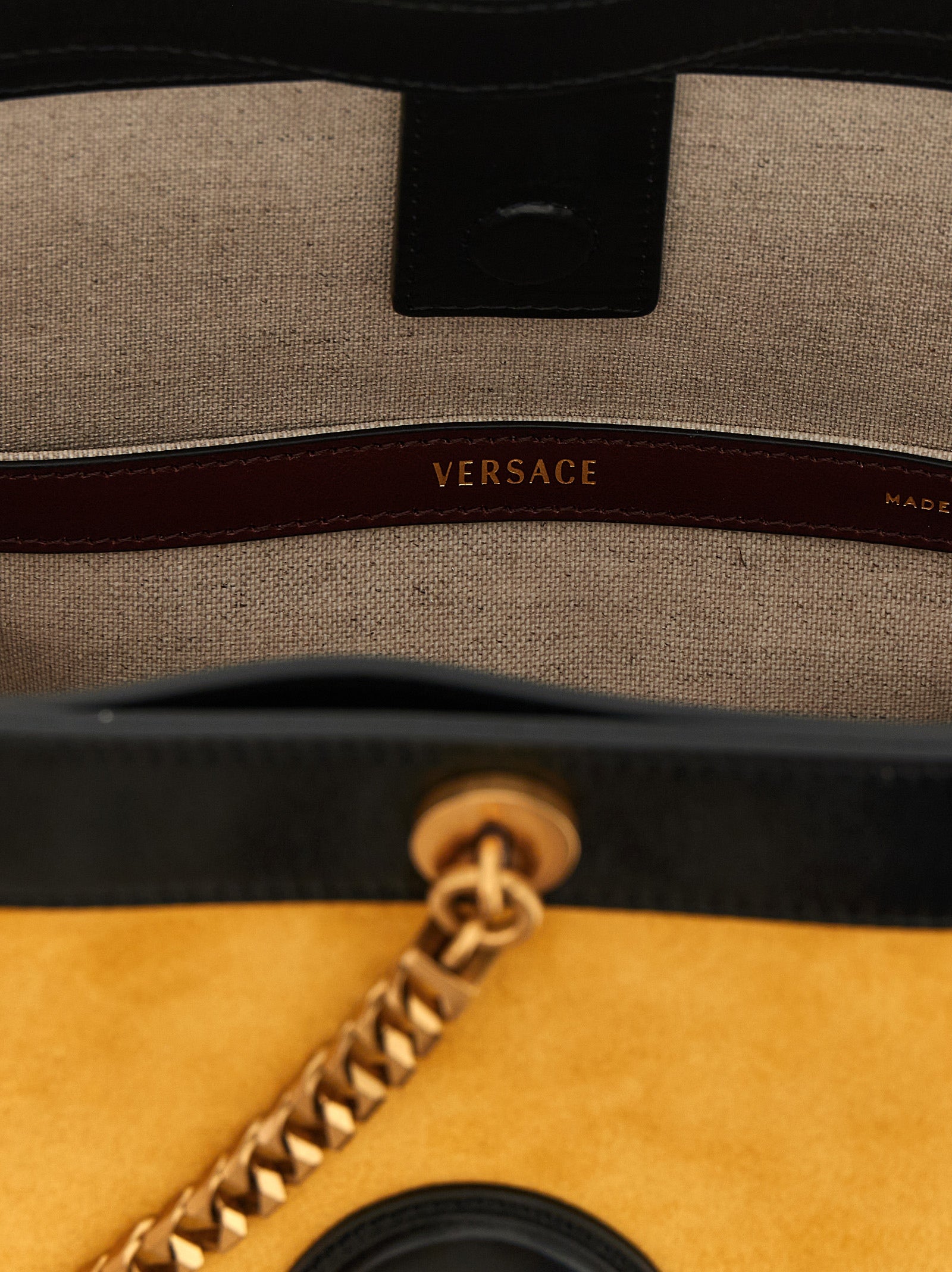 Versace Bicolor Kalfslederen Schoudertas