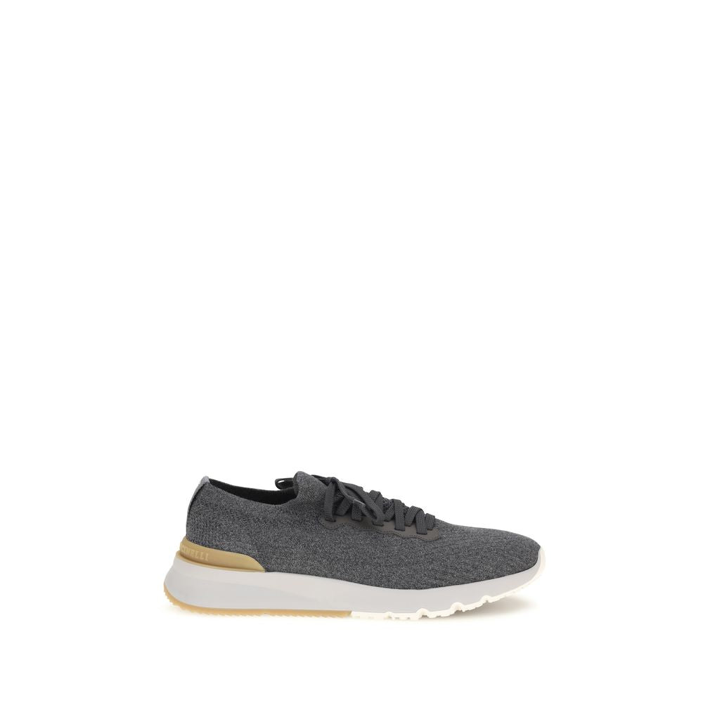 Brunello Cucinelli Blauwe Katoenen Lage Sneakers