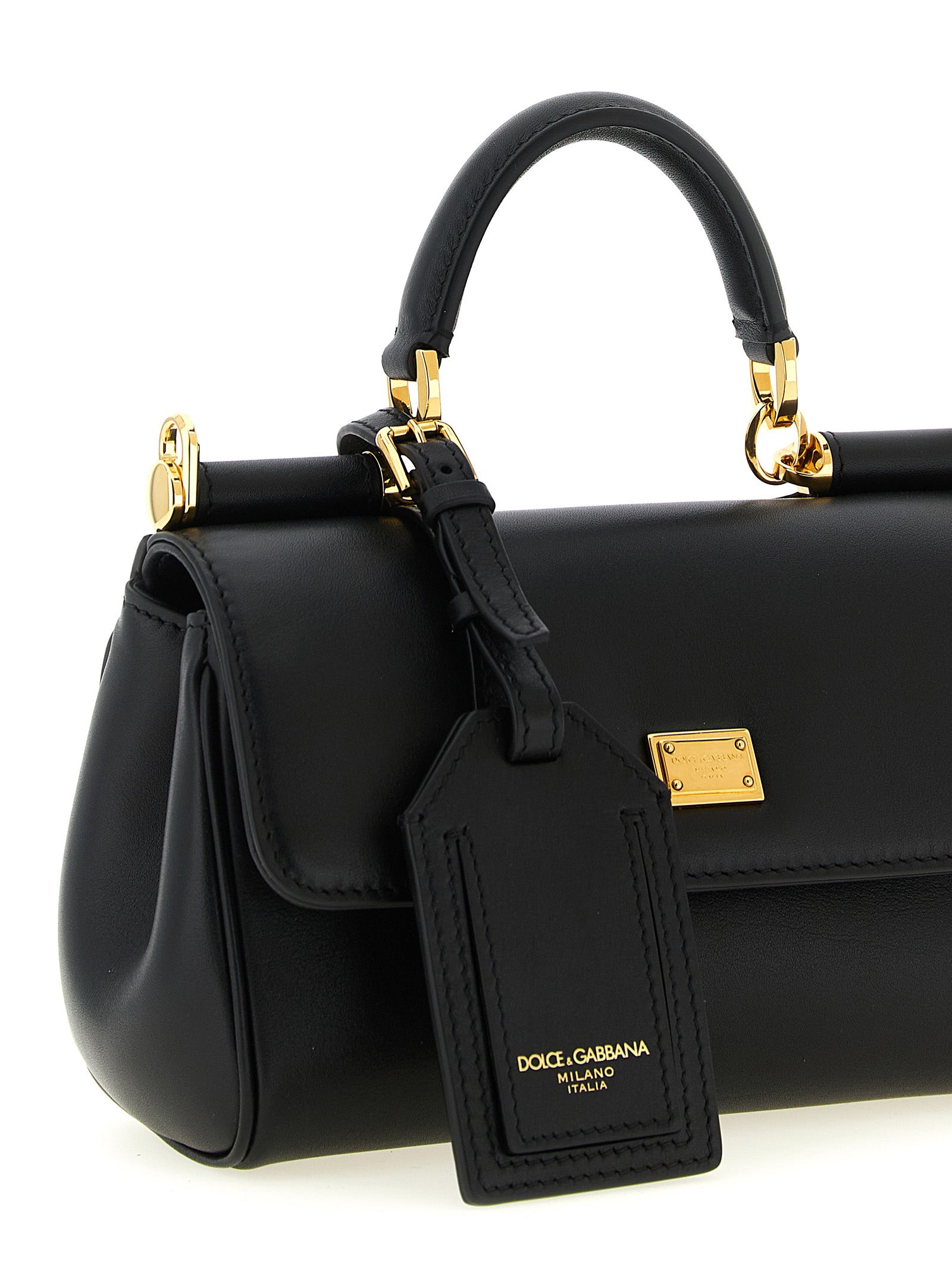 Dolce & Gabbana Handtas van zwart kalfsleer