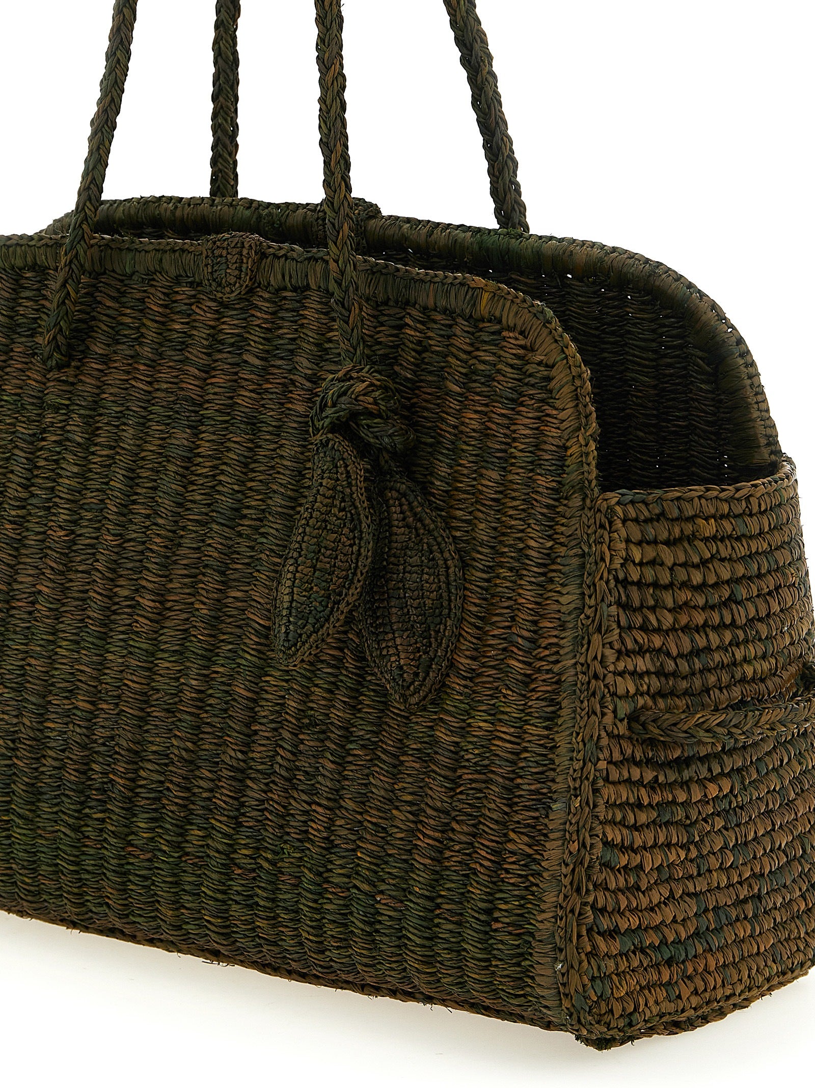 Jacquemus Bicolor Raffia Shopper