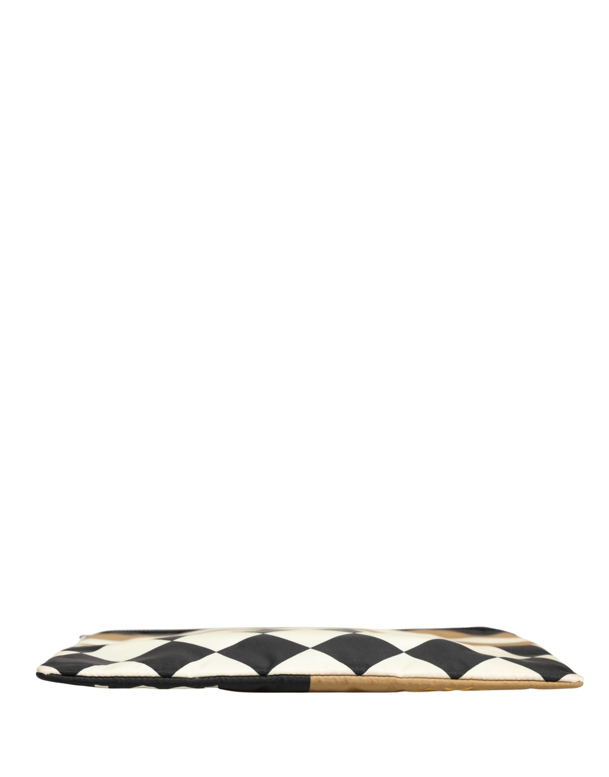 Dolce & Gabbana Multicolor Checkered Logo Print Nylon Clutch Bag