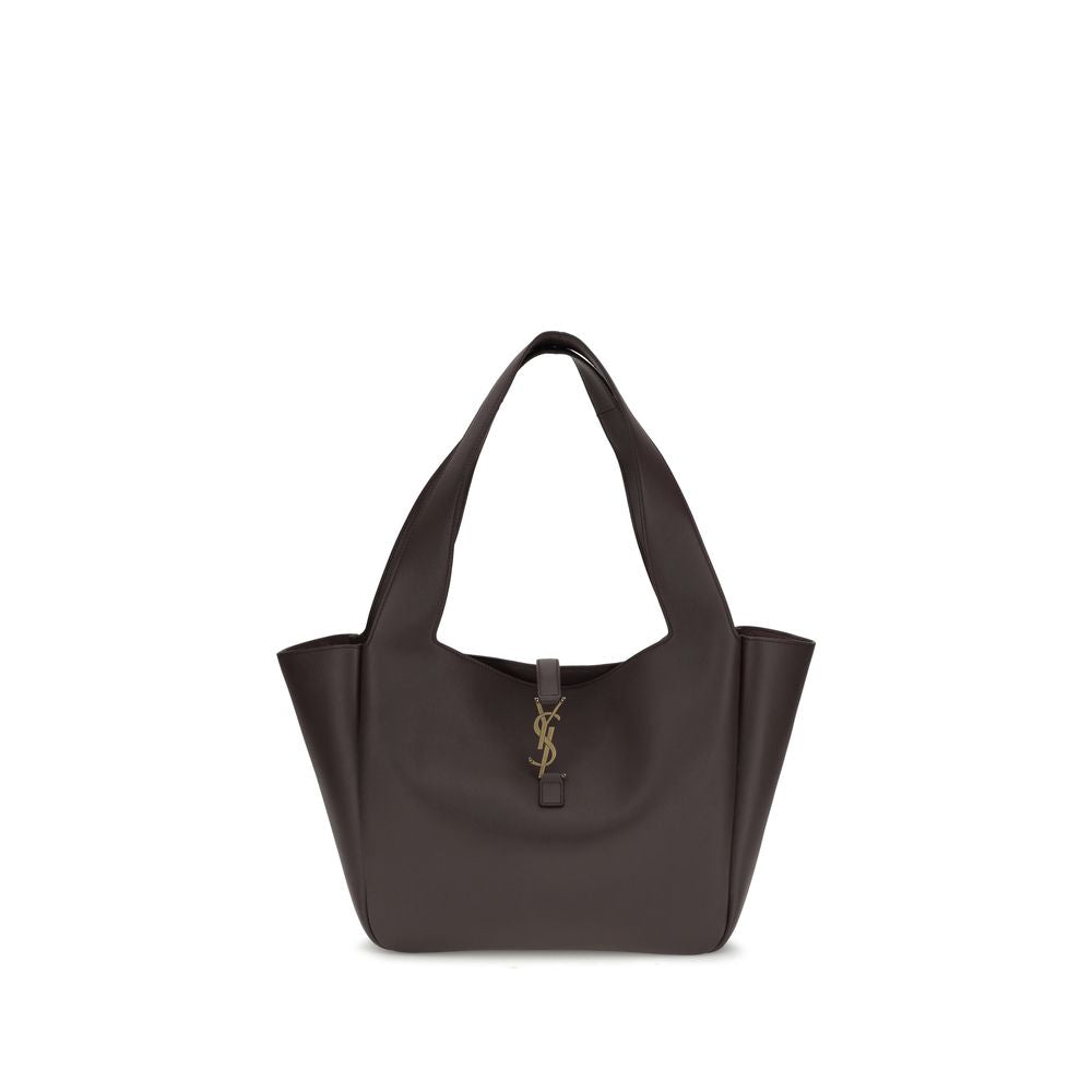 Saint Laurent Sac à Bandoulière en Cuir de Veau Marron Bos Taurus