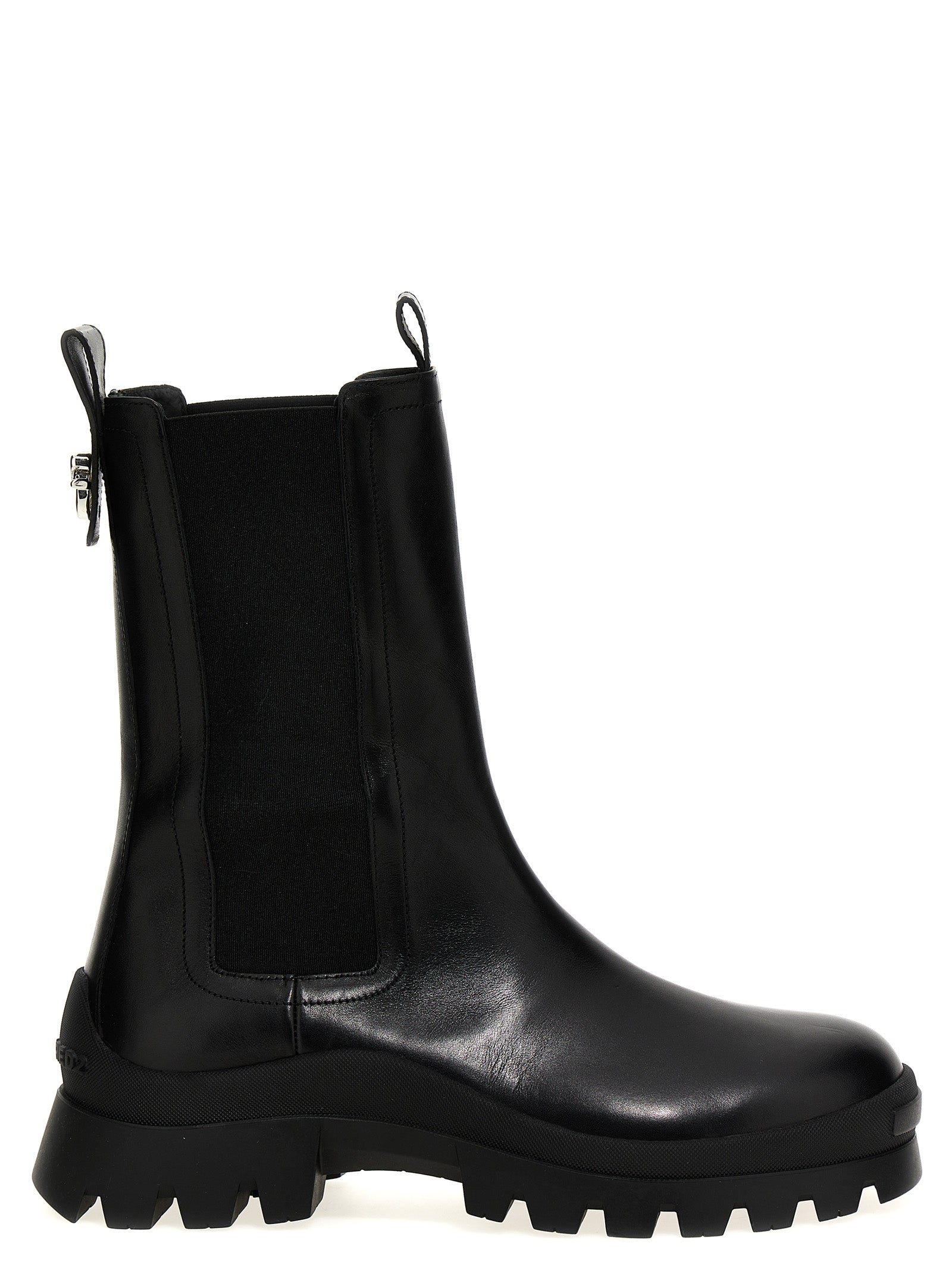 Dsquared² Black Calfskin Ankle Boots