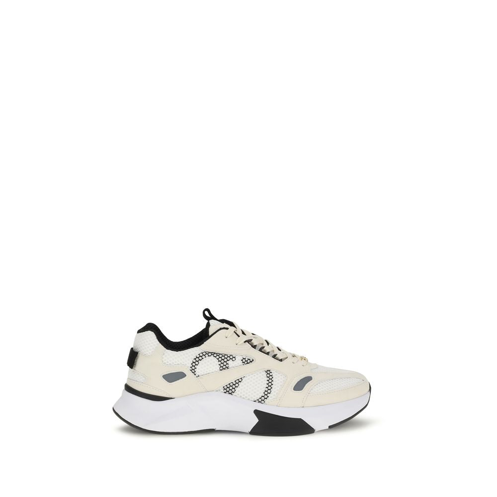 Valentino Garavani Witte Stoffen Lage Sneakers
