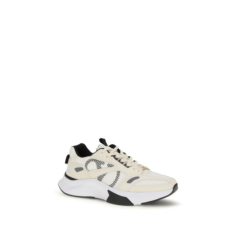 Valentino Garavani Witte Stoffen Lage Sneakers
