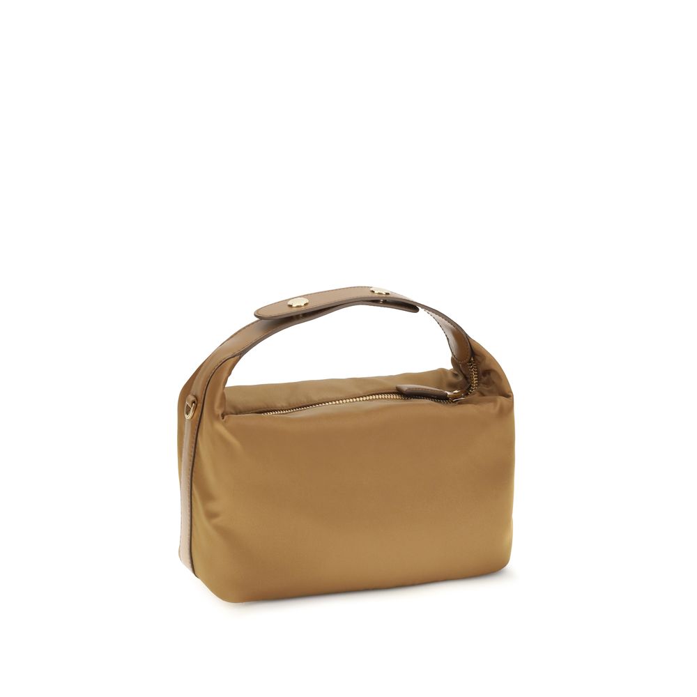 Prada Beige Schoudertas van gerecycled polyamide