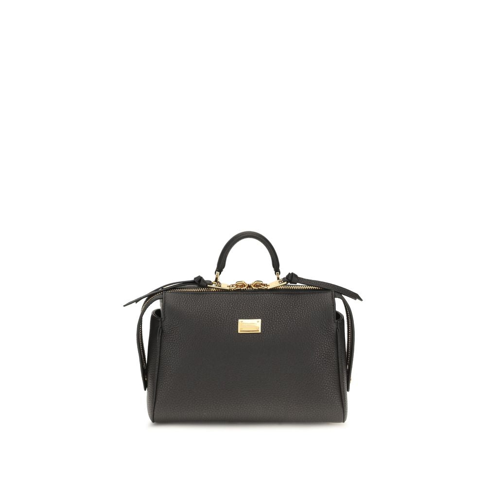 Dolce & Gabbana Zwarte Kalfsleren Bos Taurus Handtas