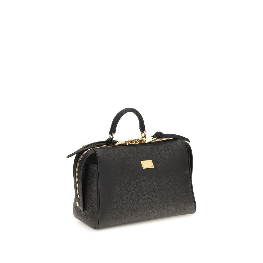Dolce & Gabbana Zwarte Kalfsleren Bos Taurus Handtas