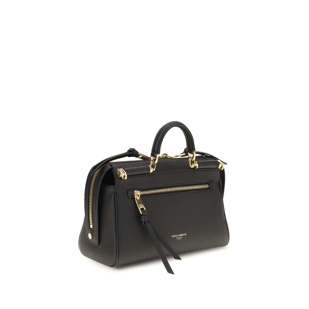 Dolce & Gabbana Zwarte Kalfsleren Bos Taurus Handtas