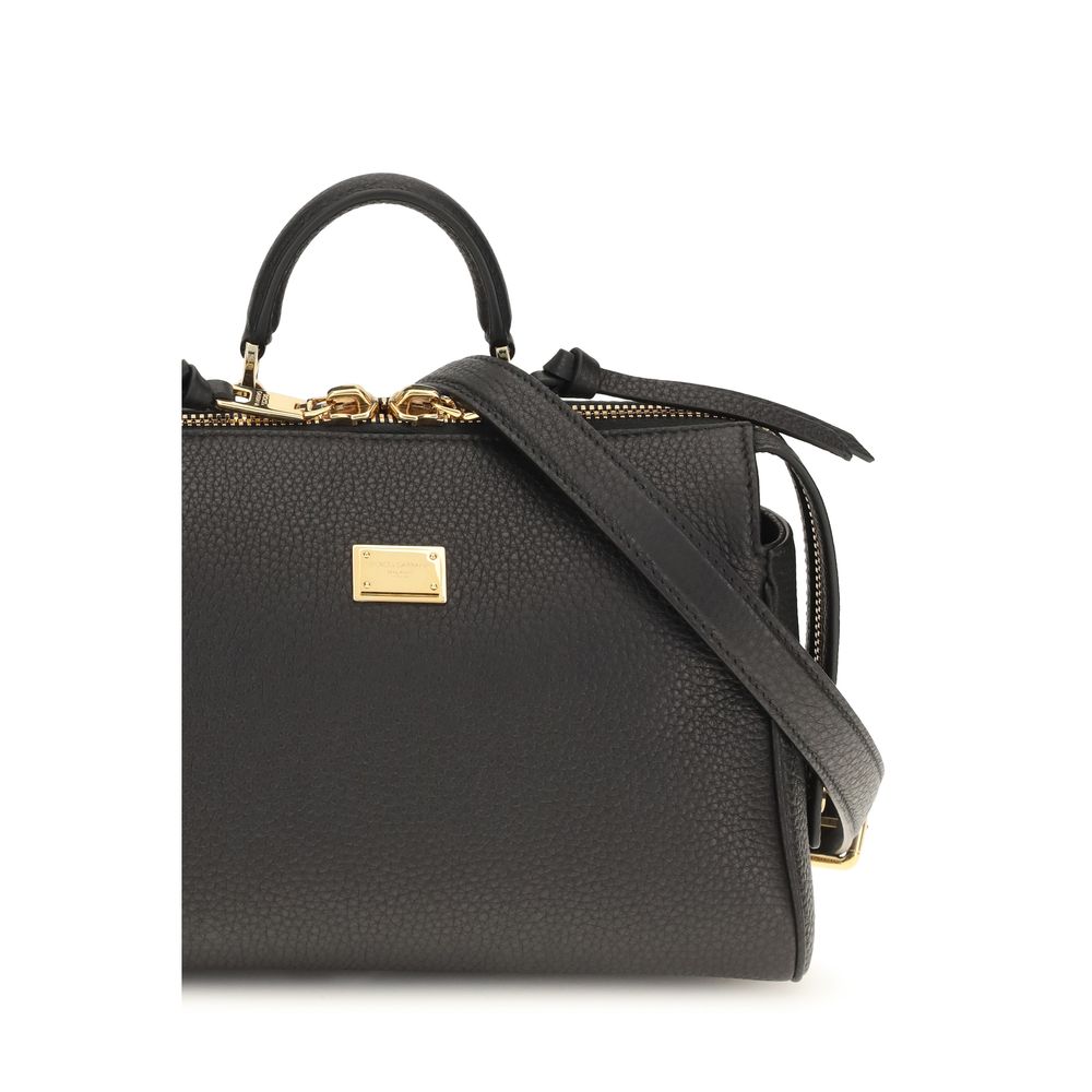 Dolce & Gabbana Zwarte Kalfsleren Bos Taurus Handtas