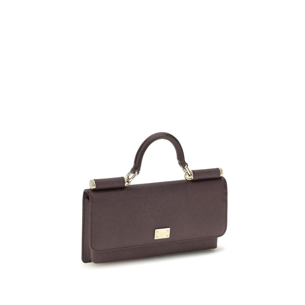 Dolce & Gabbana Bruin Kalfsleer Bos Taurus Schoudertas