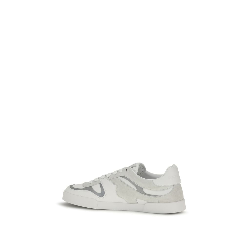 Dolce & Gabbana Witte Kalfsleren Bos Taurus Lage Sneakers