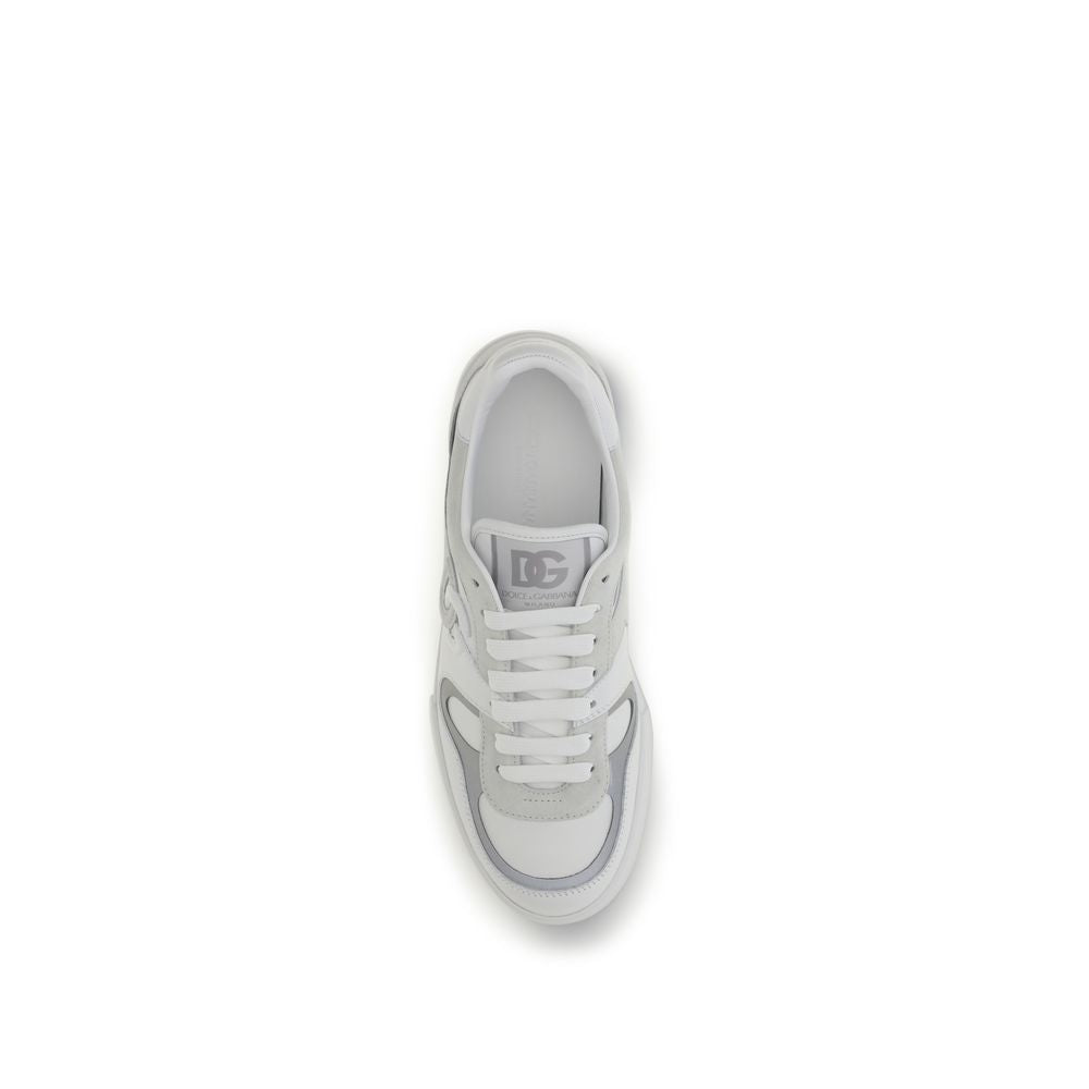 Dolce & Gabbana Witte Kalfsleren Bos Taurus Lage Sneakers