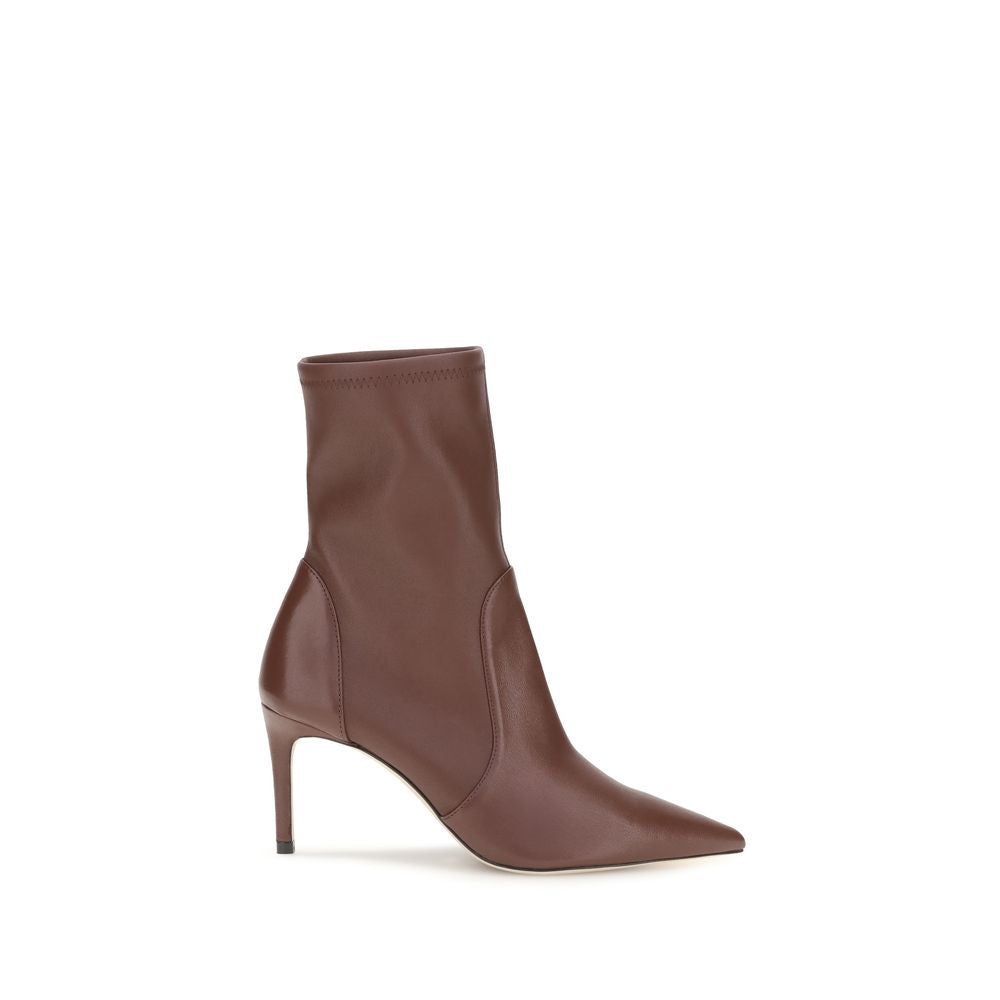 Stuart Weitzman Bruine Kalfsleren Bos Taurus Enkellaarzen