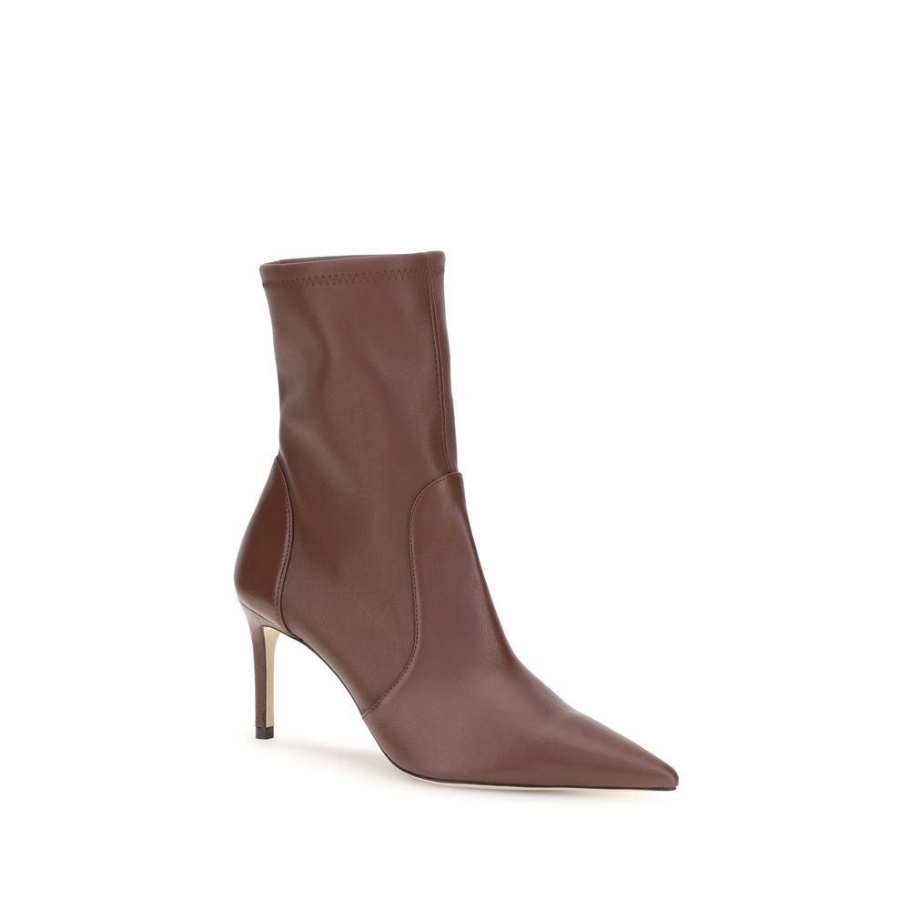 Stuart Weitzman Bruine Kalfsleren Bos Taurus Enkellaarzen