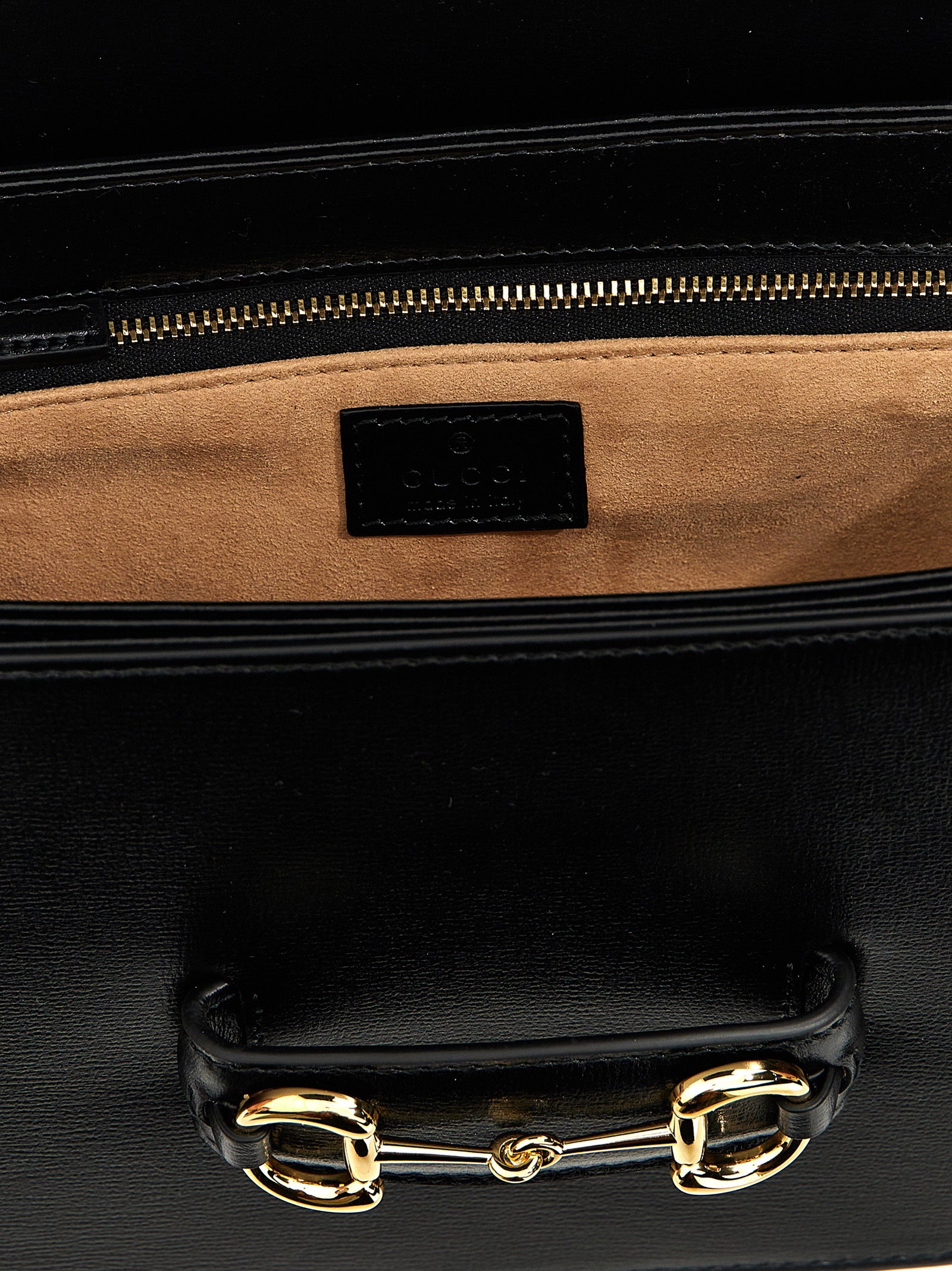 Gucci Zwarte Leren Schoudertas