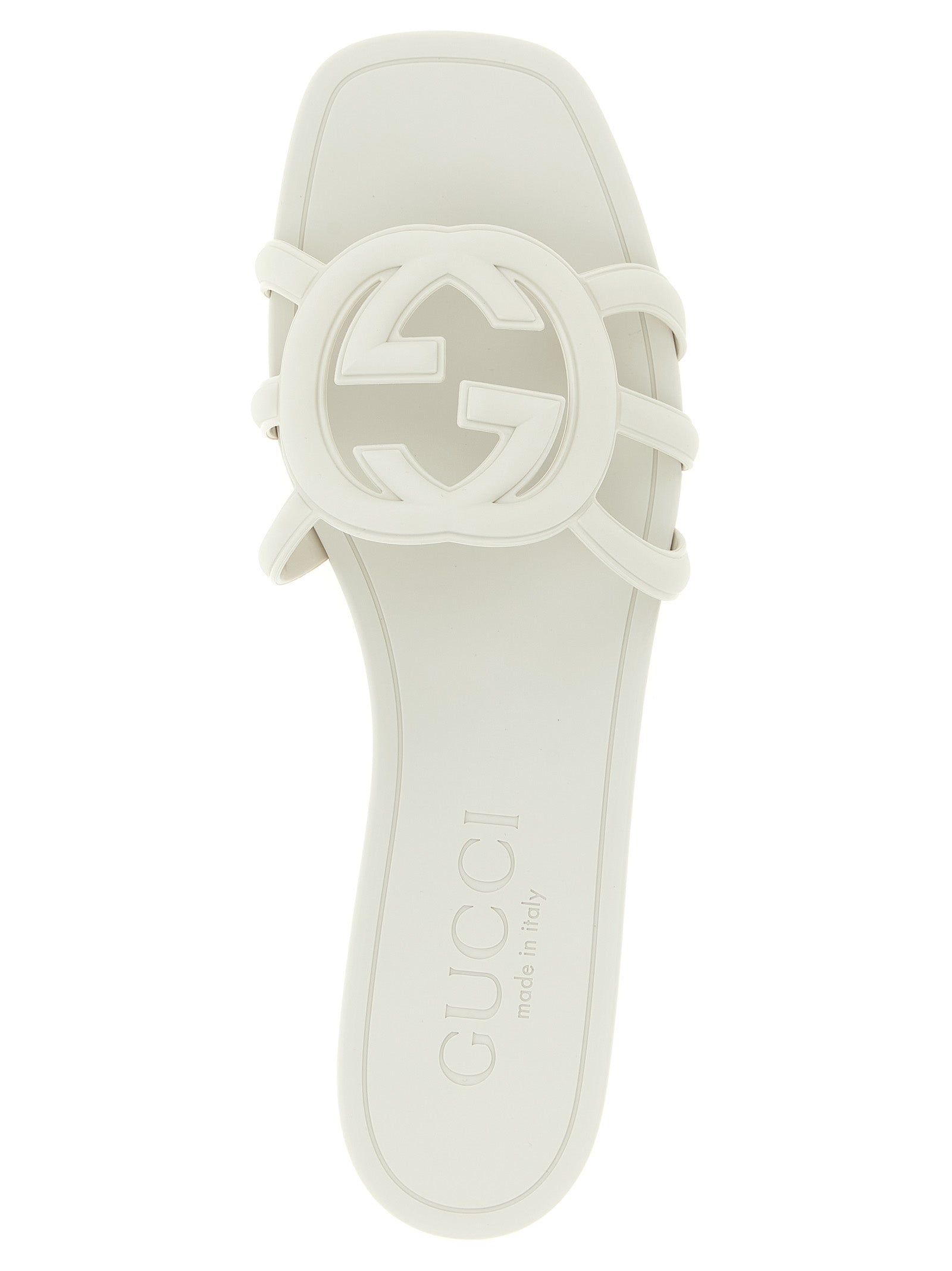 Gucci Grey Rubber Slides