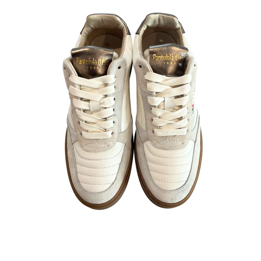 Pantofola D'Oro Beige Suède Heren Sneaker