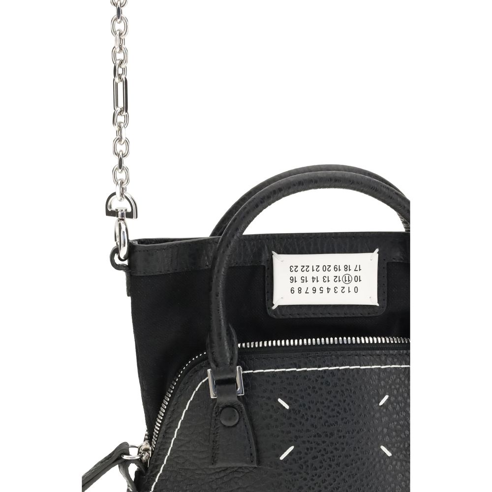 Maison Margiela Zwarte Kalfsleren Bos Taurus Handtas