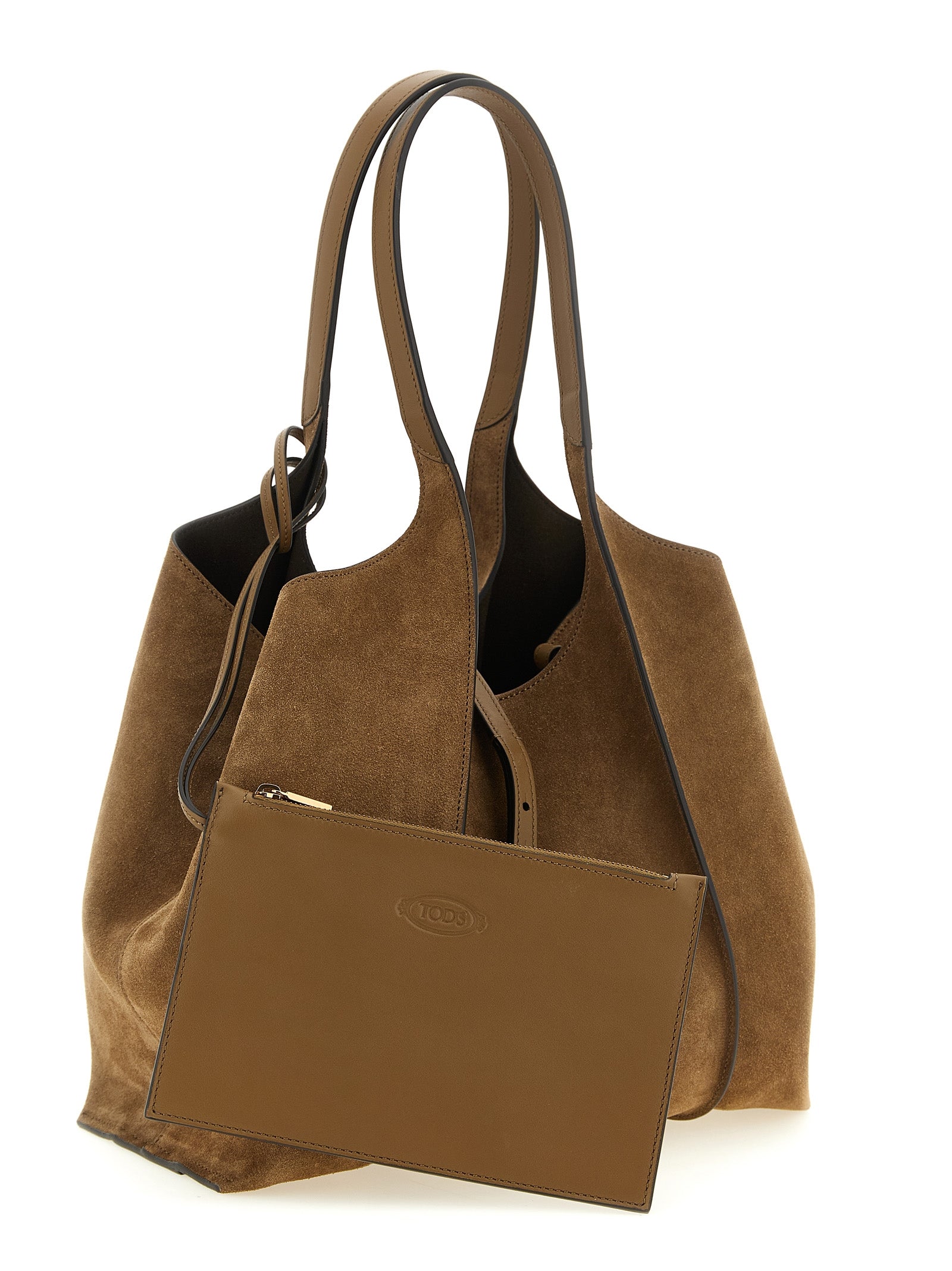 Tod's Bruine Kalfsleren Tote Bag
