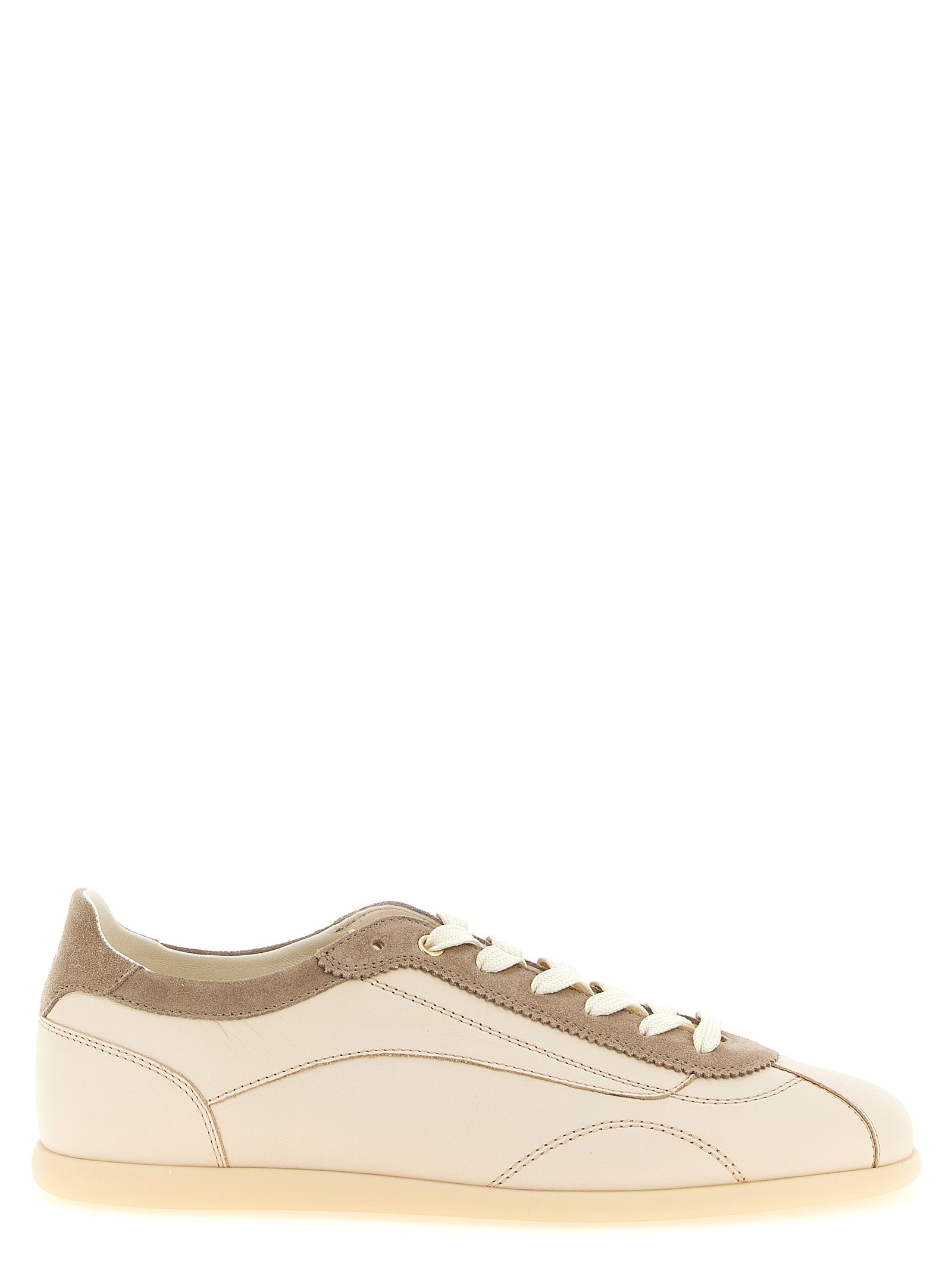 Brunello Cucinelli Beige Kalfsleer Lage Sneakers
