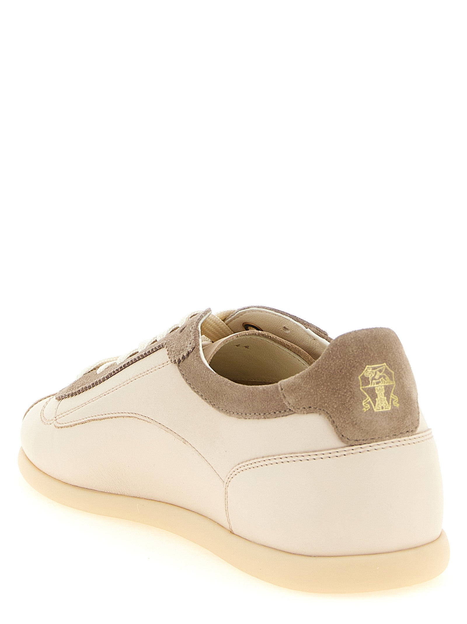 Brunello Cucinelli Beige Kalfsleer Lage Sneakers