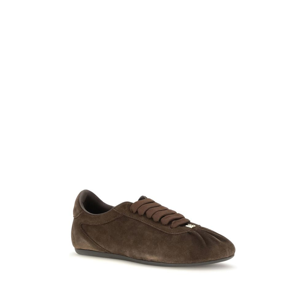 Dolce & Gabbana Bruine Suède Leren Lage Sneakers