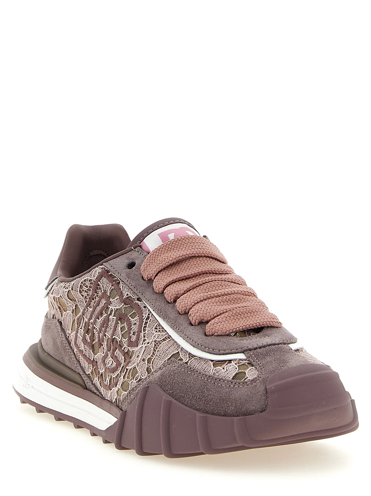 Dolce & Gabbana paarse lederen sportieve sneakers