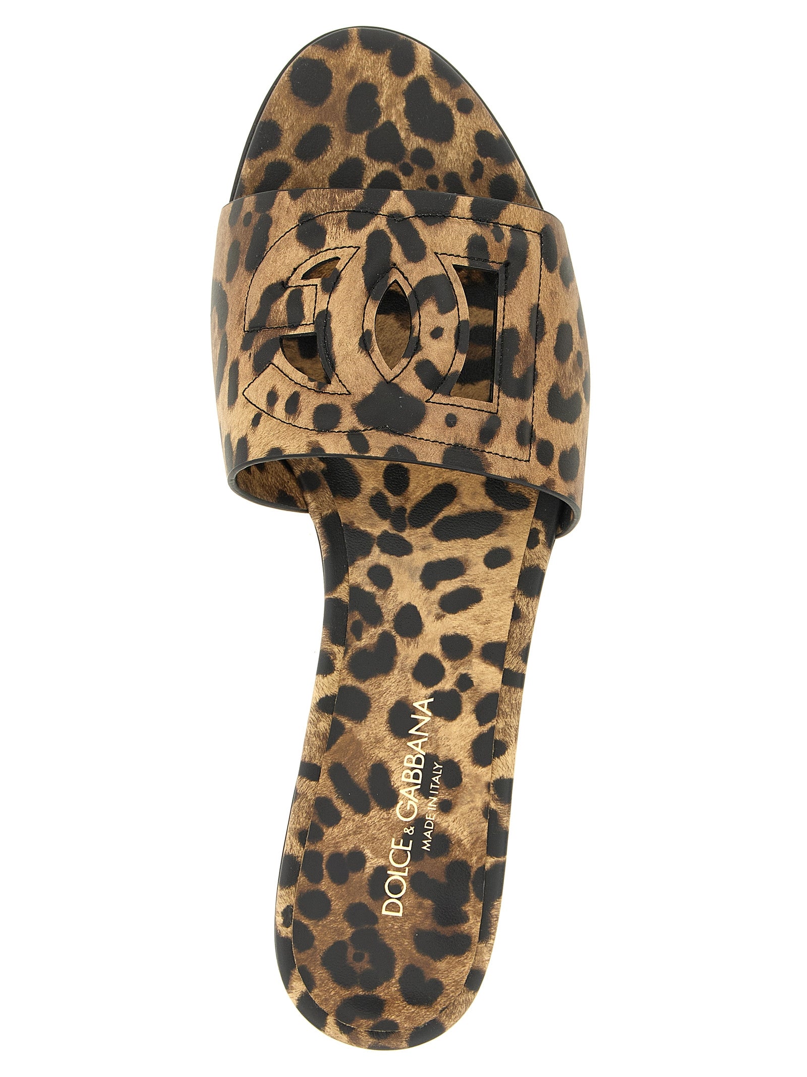 Dolce & Gabbana Bruine Kalfsleren Muiltjes